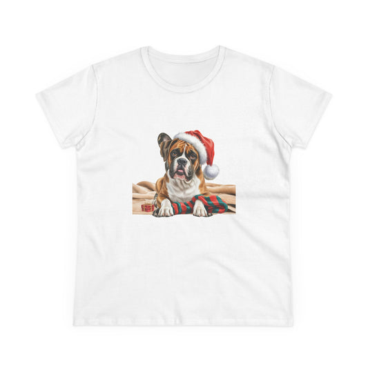 Happy Boxer-y Christmas! T-Shirt, Festive Boxer Dog Christmas Tee, Cute Pet Lover Shirt, Holiday Apparel, Great Gift for Dog Owners, Preppy Style Top