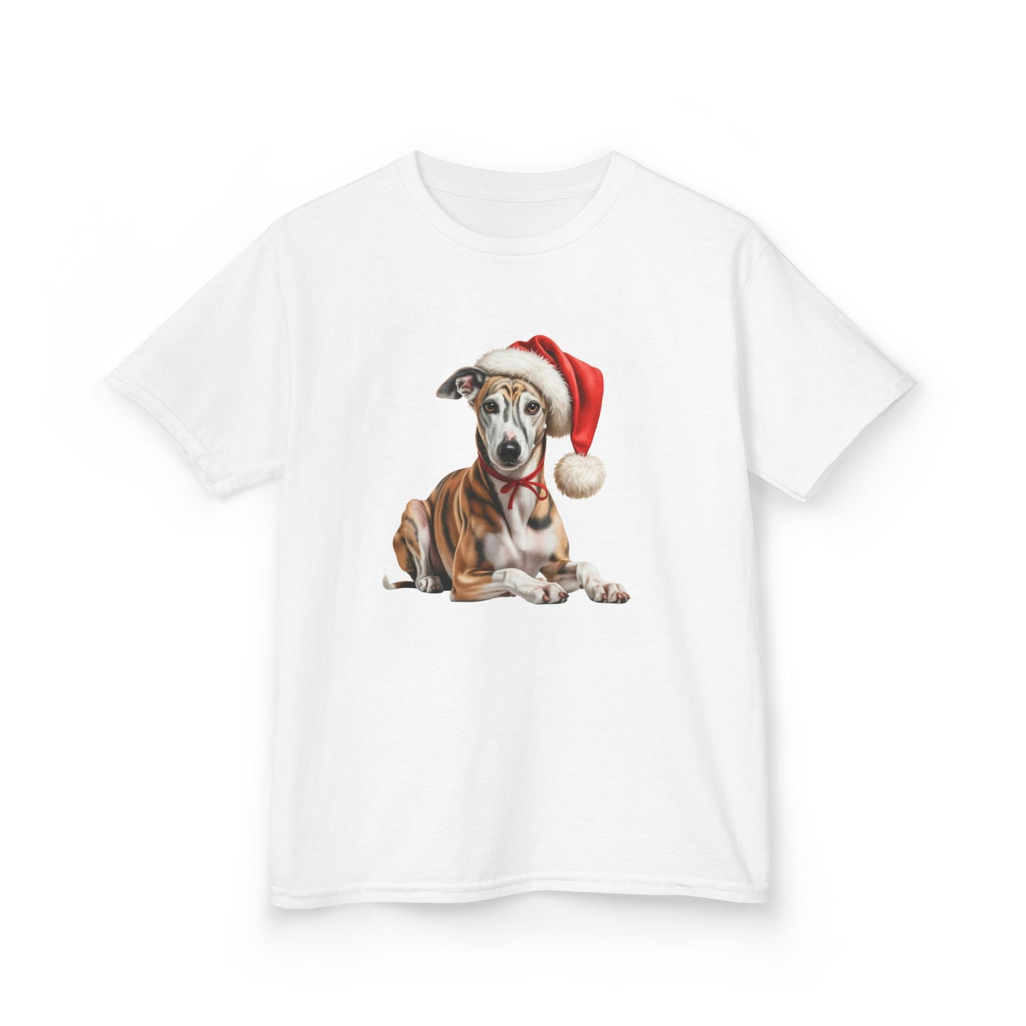 Kids Greyhound Christmas Dog T-Shirt, Festive Greyhound Dog Kids Christmas Tee, Cute Pet Lover Shirt, Holiday Apparel, Great Gift for Dog Owners