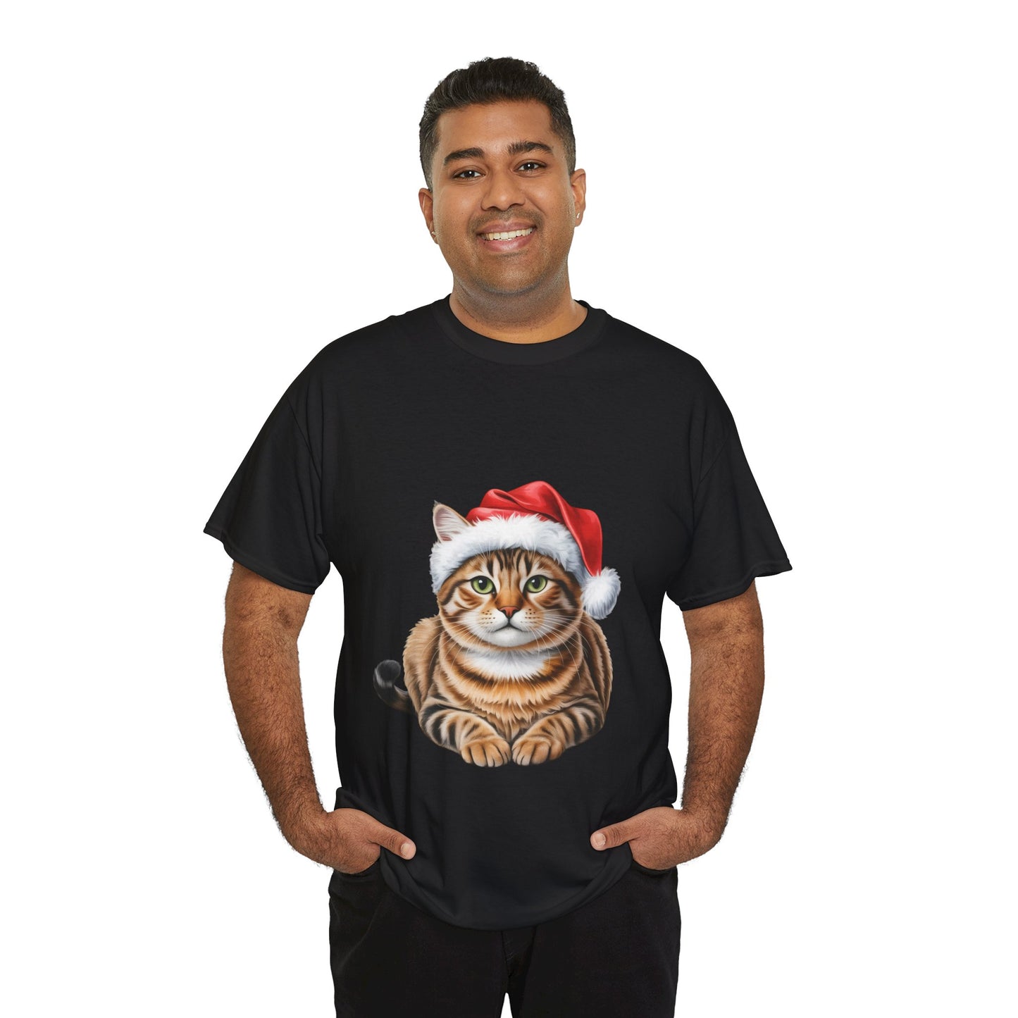 Tabby cat Christmas T-Shirt, Festive Tabby Cat Christmas Tee, Cute Pet Lover Shirt, Holiday Apparel, Great Gift for Pet Owners