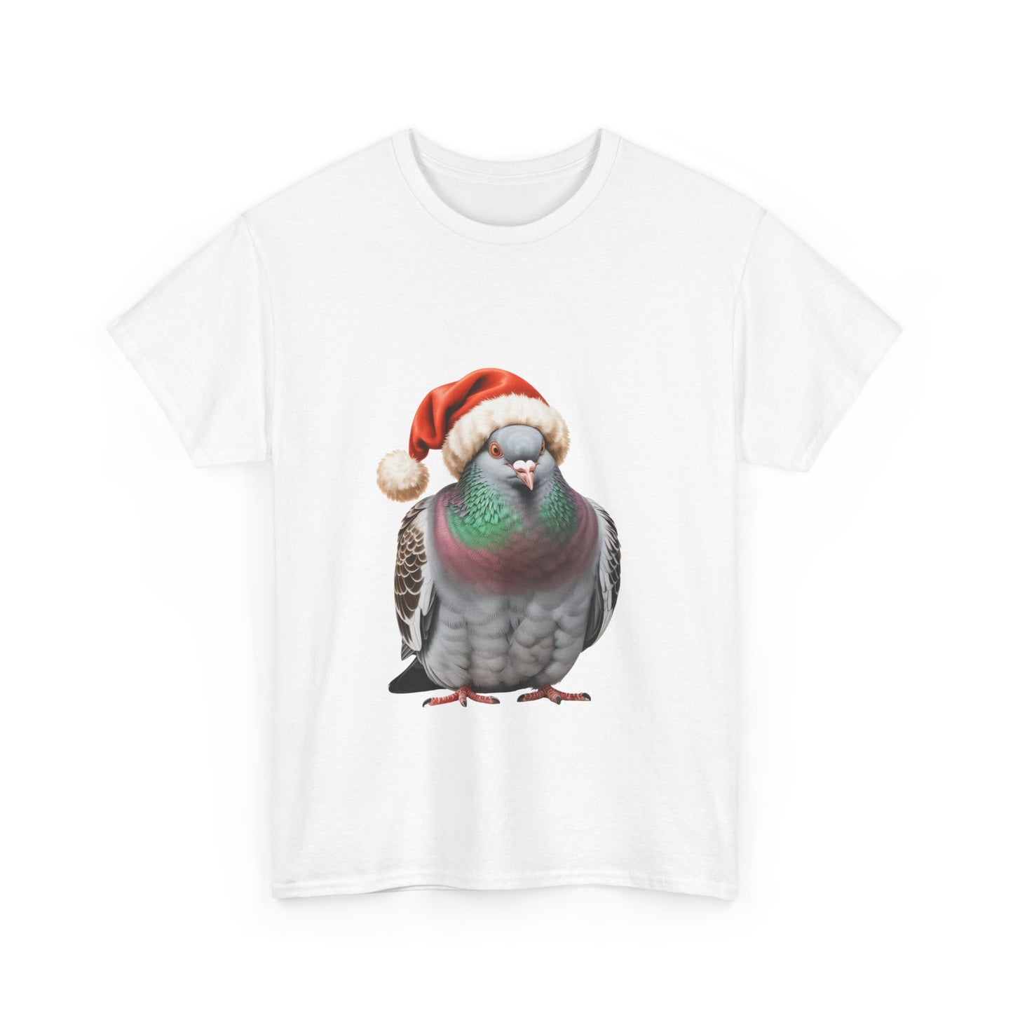 Christmas Pigeon T-Shirt – Holiday Bird Lover Tee, Festive Urban Bird Shirt, Cute Pigeon Xmas Gift, Nature Lover Apparel, Holiday Feathered Friend Shirt for Pigeon Lovers