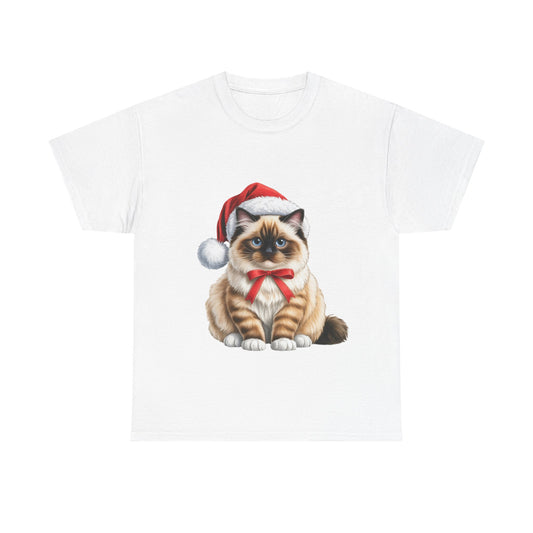 Ragdoll Christmas T-Shirt, Festive Ragdoll Cat Christmas Tee, Cute Pet Lover Shirt, Holiday Apparel, Great Gift for Dog Owners