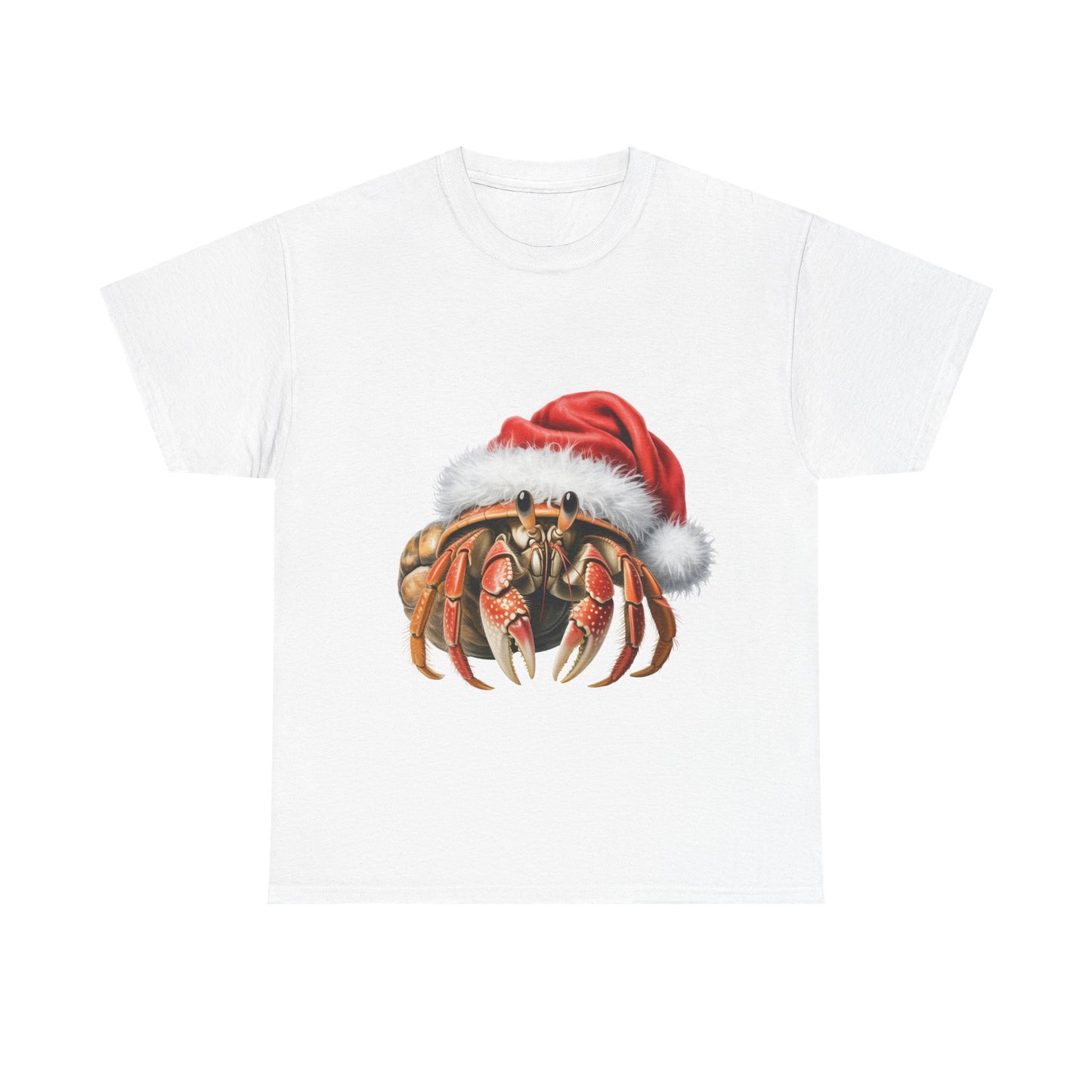 Christmas Hermit Crab T-Shirt – Holiday Crab Lover Tee, Festive Beach Creature Shirt, Cute Hermit Crab Xmas Gift, Nature Lover Apparel, Holiday Coastal Pet Shirt for Hermit Crab Lovers