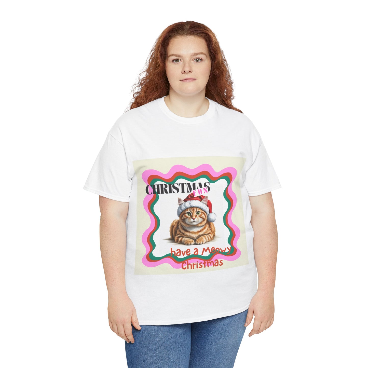 Ginger Cat Christmas T-Shirt, Festive Ginger Cat Christmas Tee, Cute Pet Lover Shirt, Holiday Apparel, Great Gift for Ginger cat Owners