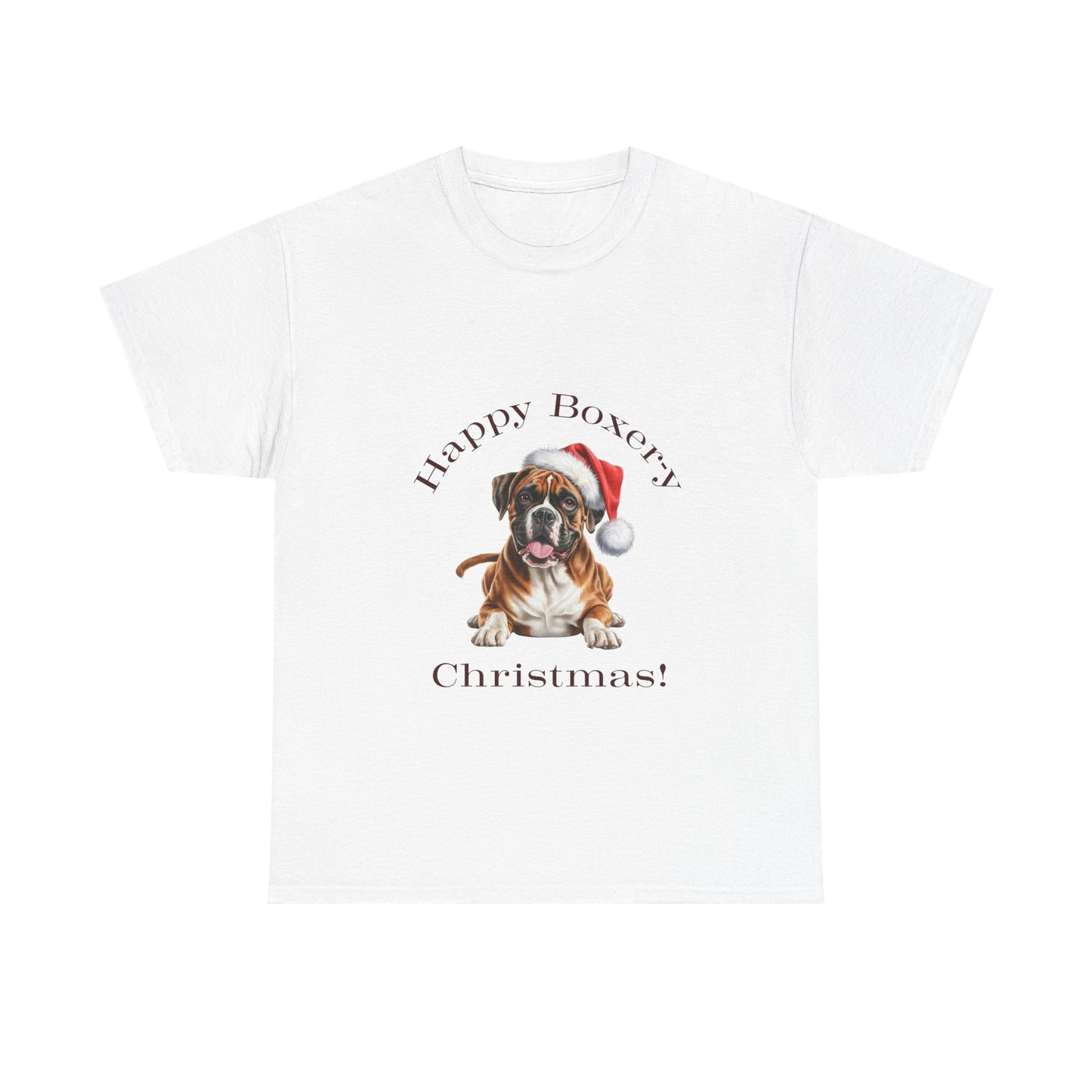 Happy Boxer-y Christmas T-Shirt, Festive Boxer Dog Christmas Tee, Cute Pet Lover Shirt, Holiday Apparel, Great Gift for Dog Owners