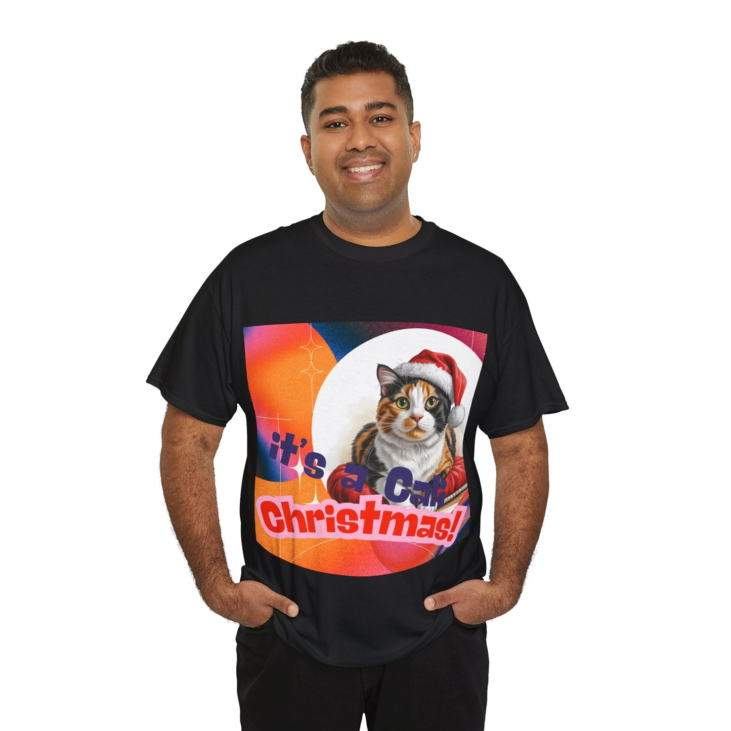 Cali Cat Christmas T-Shirt, Festive Cali Cat Christmas Tee, Cute Pet Lover Shirt, Holiday Apparel, Great Gift for cat Owners