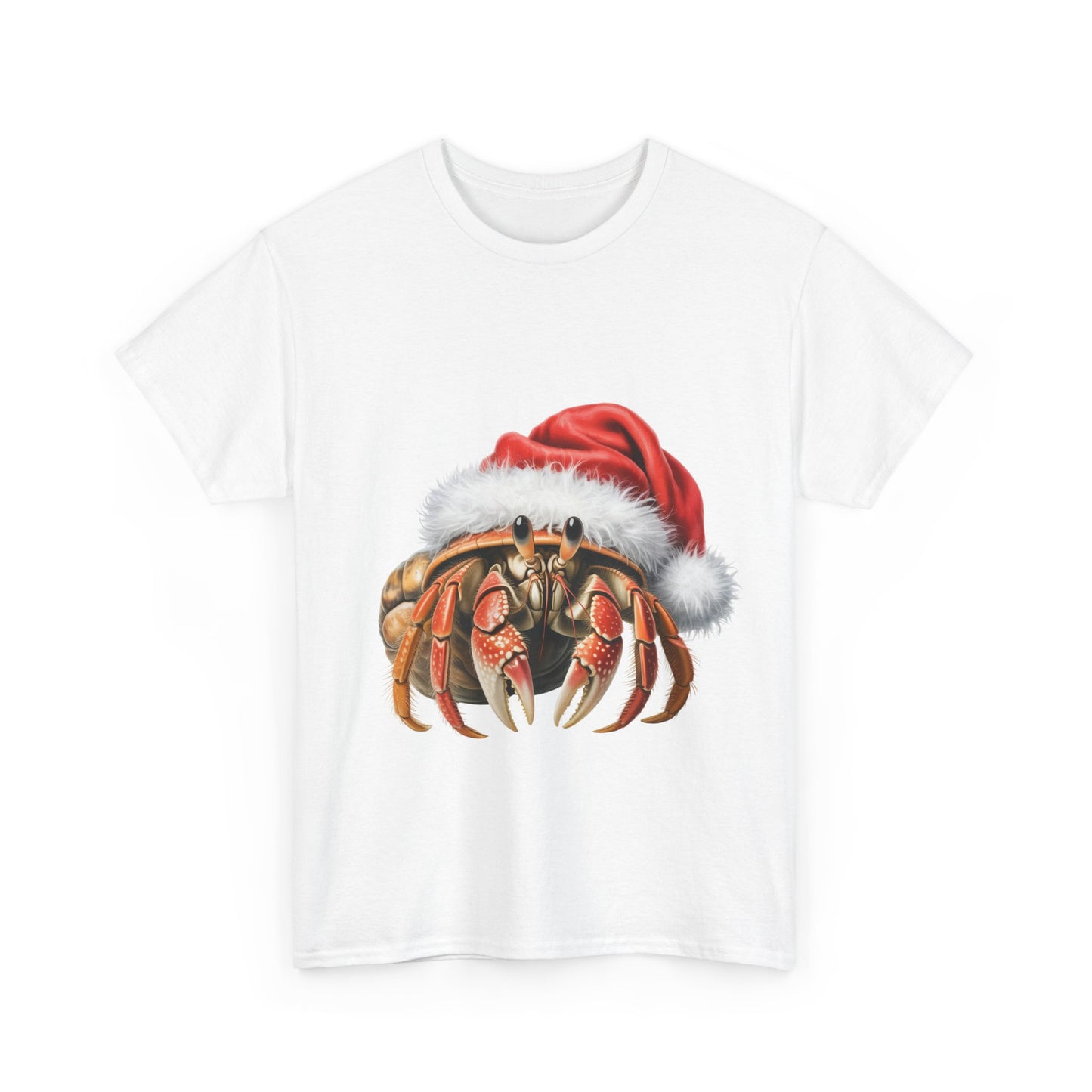 Christmas Hermit Crab T-Shirt – Holiday Crab Lover Tee, Festive Beach Creature Shirt, Cute Hermit Crab Xmas Gift, Nature Lover Apparel, Holiday Coastal Pet Shirt for Hermit Crab Lovers