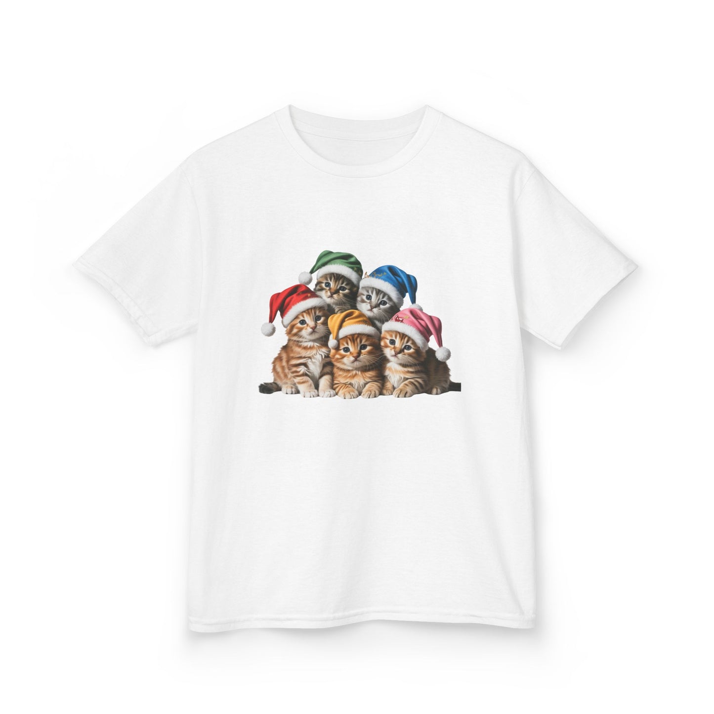 Kids Christmas Cat T-Shirt, Festive Cat Kids Christmas Tee, Cute Pet Lover Shirt, Holiday Apparel, Great Gift for Cat Owners