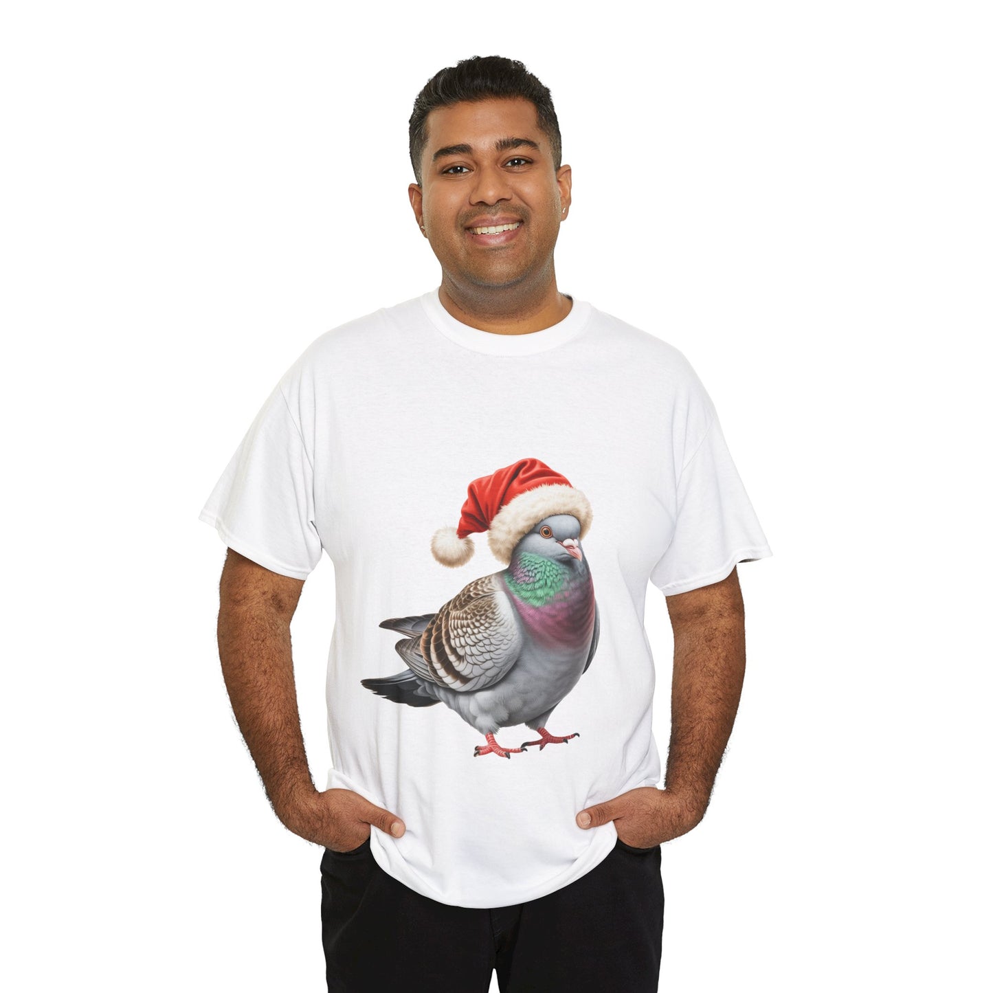 Pigeon Christmas T-Shirt – Holiday Pigeon Lover Tee, Festive Urban Bird Shirt, Cute Pigeon Xmas Gift, Nature Lover Apparel, Holiday Feathered Friend Shirt for Pigeon Lovers