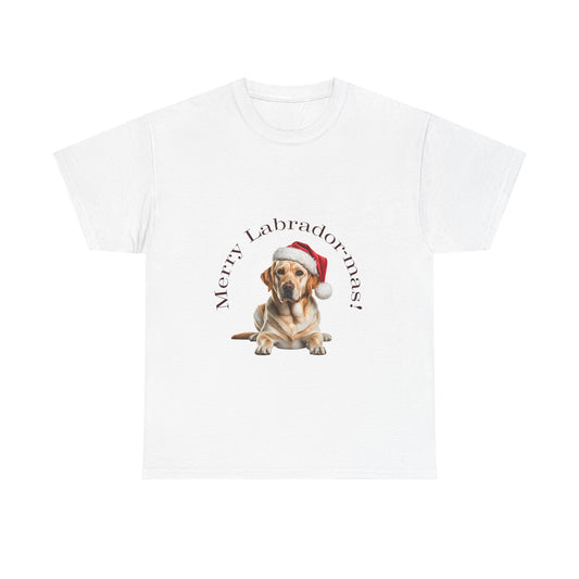 Happy Labrador-mas T-Shirt, Festive Labrador Dog Christmas Tee, Cute Pet Lover Shirt, Holiday Apparel, Great Gift for Dog Owners