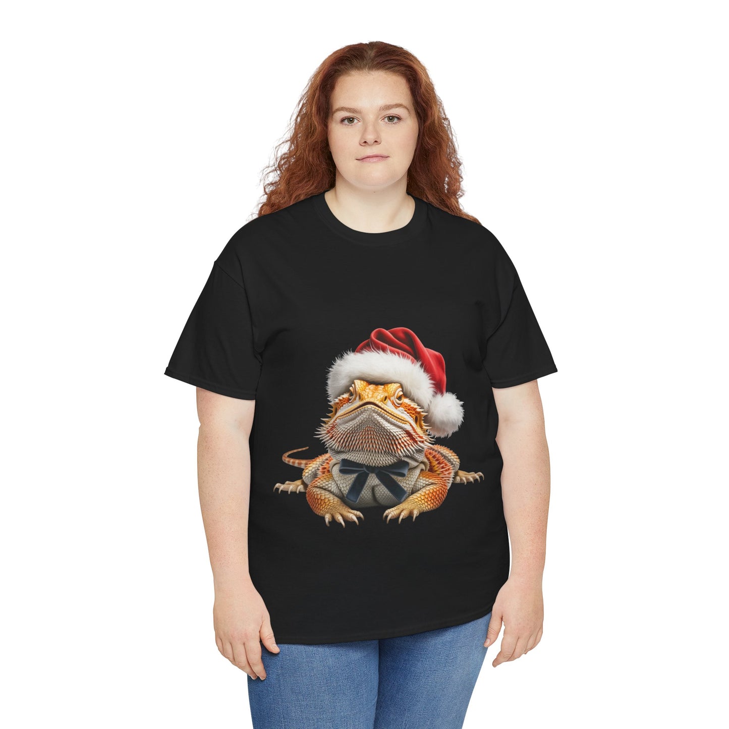 Christmas Bearded Dragon T-Shirt – Holiday Reptile Lover Tee, Festive Lizard Shirt, Cute Bearded Dragon Xmas Gift, Nature Lover Apparel, Holiday Exotic Pet Shirt for Bearded Dragon Lovers