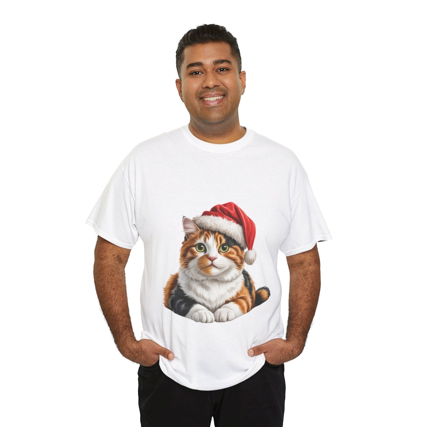 Calico Christmas T-Shirt, Festive Ginger Cat Christmas Tee, Cute Pet Lover Shirt, Holiday Apparel, Great Gift for Pet Owners