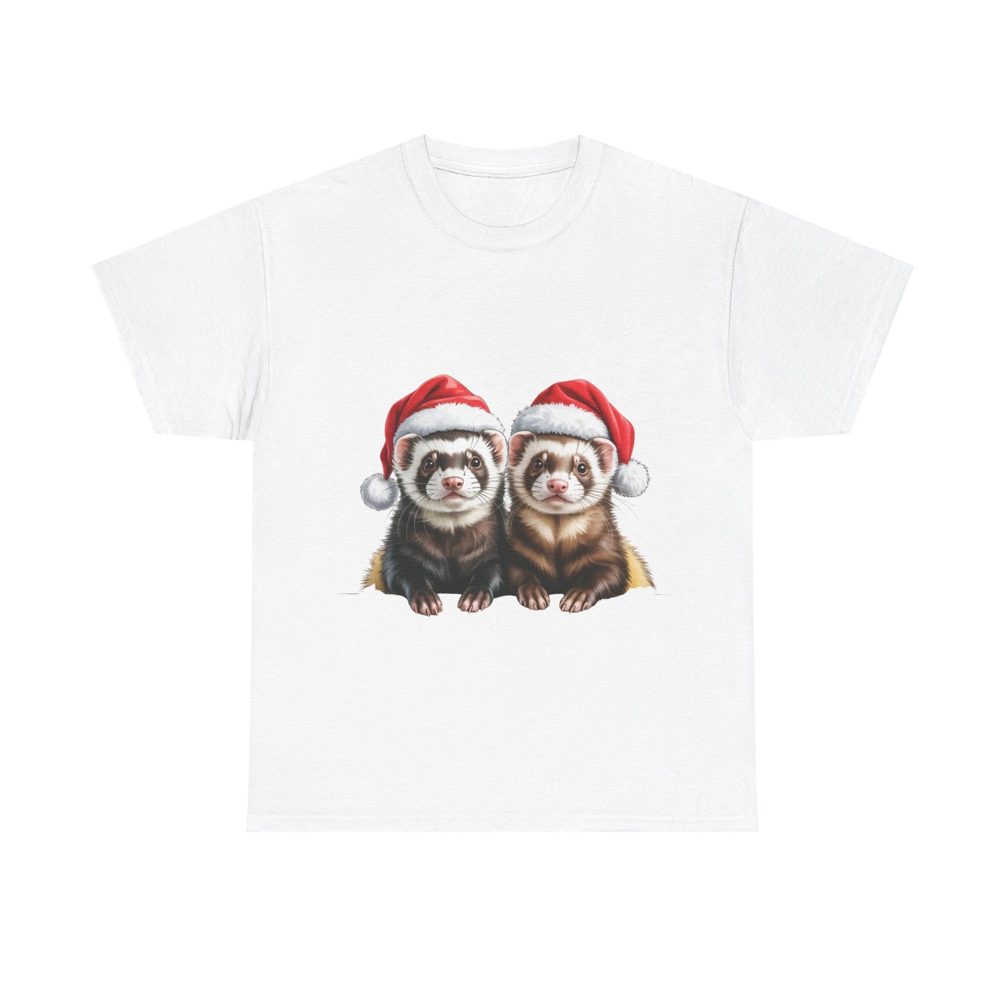 Furry Ferret Friends Christmas T-Shirt, Festive Ferret Christmas Tee, Cute Pet Ferret Lover Shirt, Holiday Apparel, Great Gift for Pet Owners