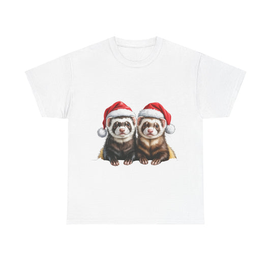 Furry Ferret Friends Christmas T-Shirt, Festive Ferret Christmas Tee, Cute Pet Ferret Lover Shirt, Holiday Apparel, Great Gift for Pet Owners