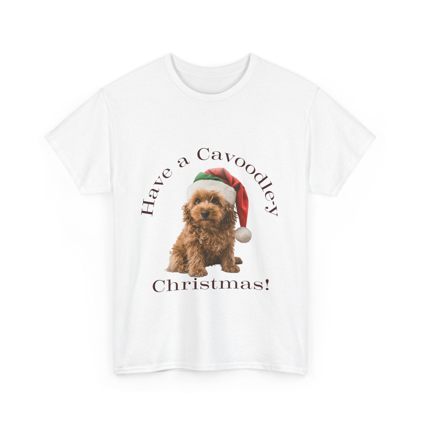 Tan Have a Cavoodle-y Christmas T-Shirt, Festive Cavoodle Dog Christmas Tee, Cute Pet Lover Shirt, Holiday Apparel, Great Gift for Pug Dog Owners, Preppy Style Top