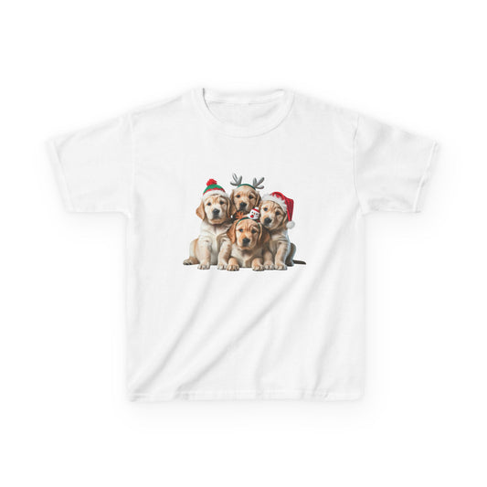 Kids Christmas Dog T-Shirt, Festive Dog Kids Christmas Tee, Cute Pet Lover Shirt, Holiday Apparel, Great Gift for Dog Owners
