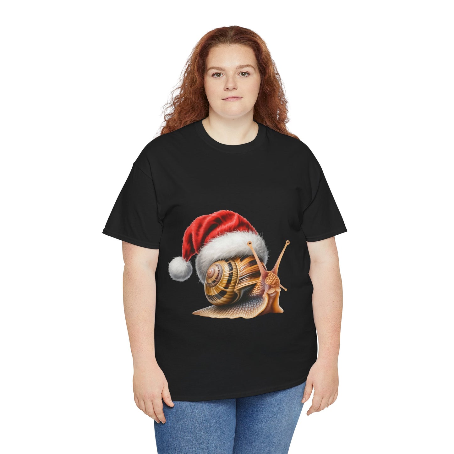 Christmas Snail T-Shirt – Holiday Snail Lover Tee, Festive Garden Shirt, Cute Snail Xmas Gift, Nature Lover Apparel, Holiday Slow-Paced Creature Shirt for Snail Lovers