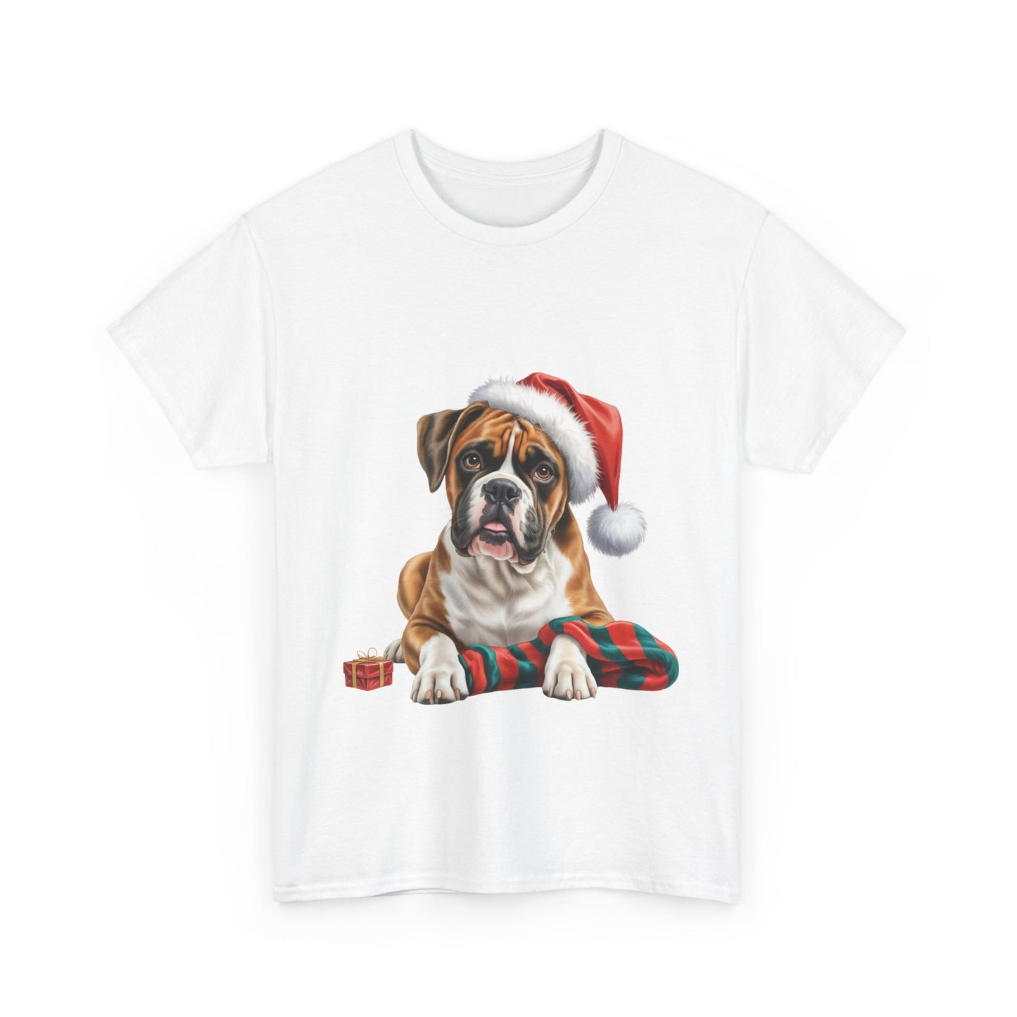 Boxer dog Christmas! T-Shirt, Festive Boxer Dog Christmas Tee, Cute Pet Lover Shirt, Holiday Apparel, Great Gift for Dog Owners, Preppy Style Top