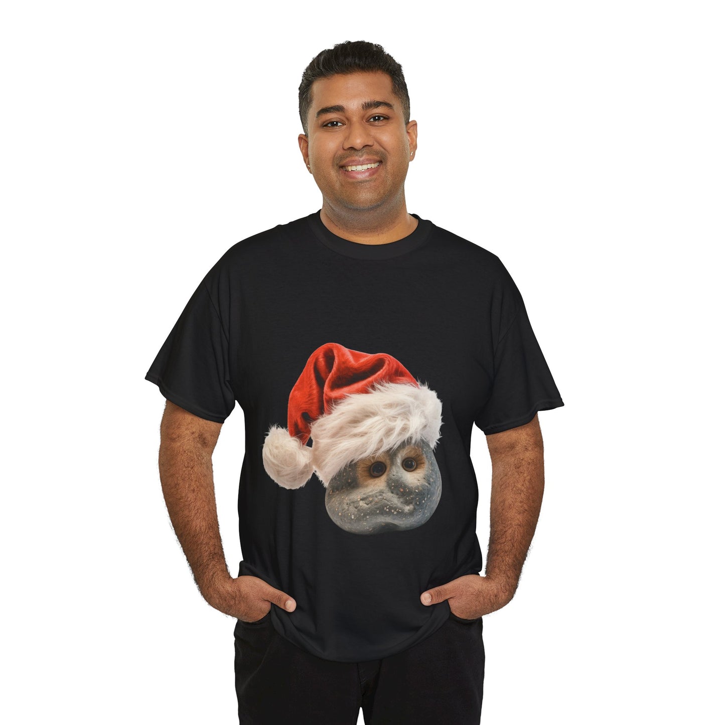 Christmas Gray Pet Rock T-Shirt – Funny Holiday Rock Lover Tee, Festive Gag Gift Shirt, Cute Pet Rock Xmas Gift, Humor Lover Apparel, Holiday Novelty Shirt for Pet Rock Fans