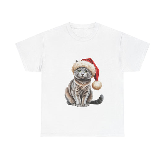 Russian Blue Christmas T-Shirt, Festive Russian Blue Cat Christmas Tee, Cute Pet Lover Shirt, Holiday Apparel, Great Gift for Pet Owners