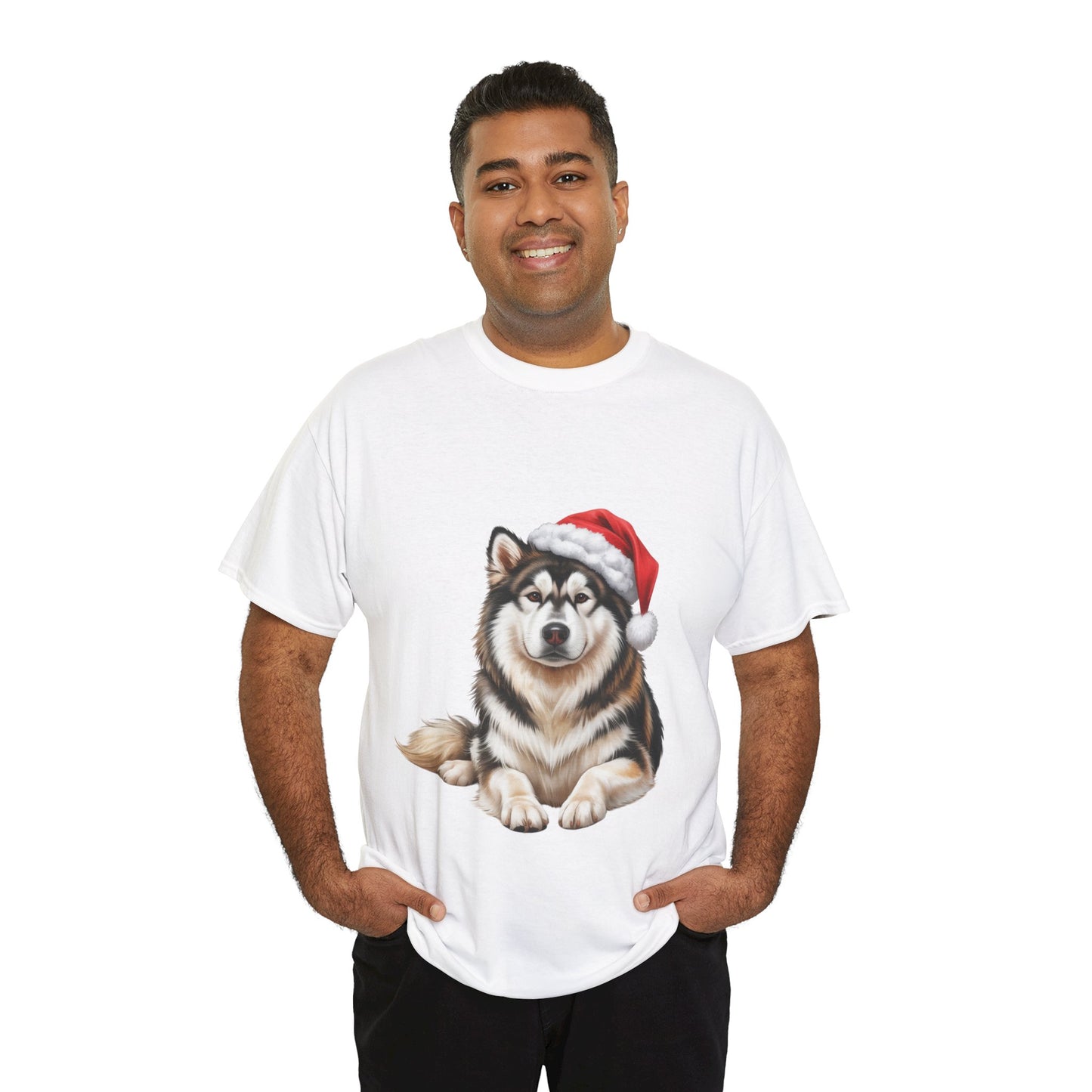 Christmas Malamute T-Shirt, Festive Malamute Dog Christmas Tee, Cute Pet Lover Shirt, Holiday Apparel, Great Gift for Dog Owners