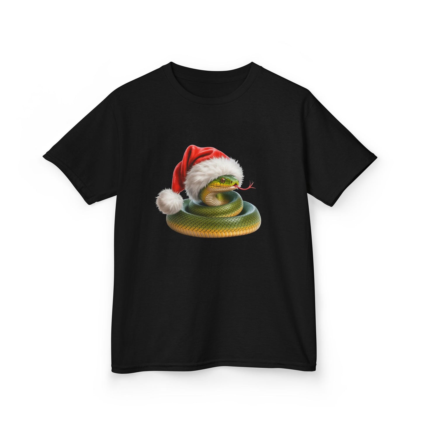 Kids Green Python Christmas T-Shirt, Festive Green Python Snake Kids Christmas Tee, Cute Green Python Lover Shirt, Holiday Apparel, Great Gift for Snake Owners