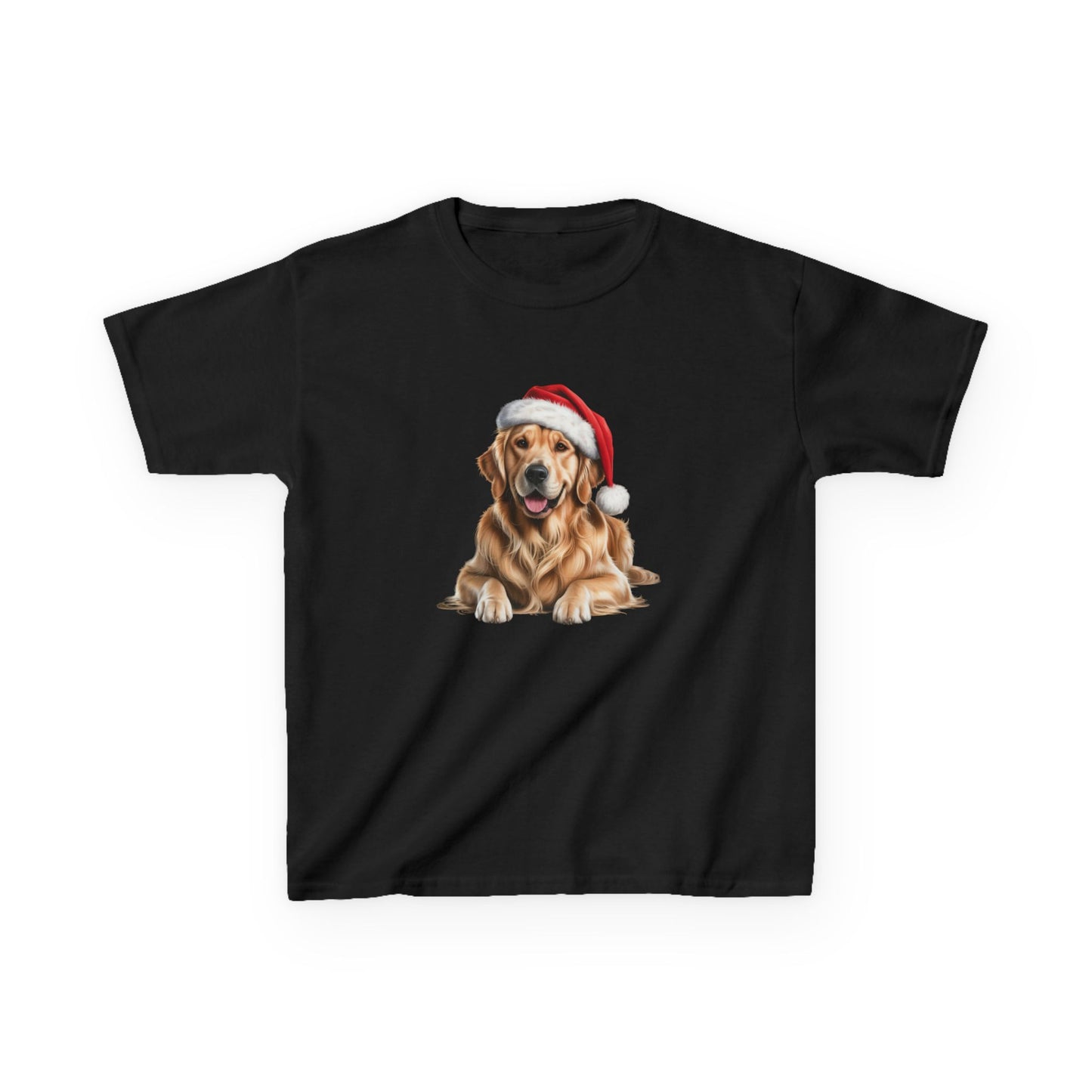 Kids Golden Retriever Christmas Dog T-Shirt, Festive Golden Retriever Dog Kids Christmas Tee, Cute Pet Lover Shirt, Holiday Apparel, Great Gift for Dog Owners