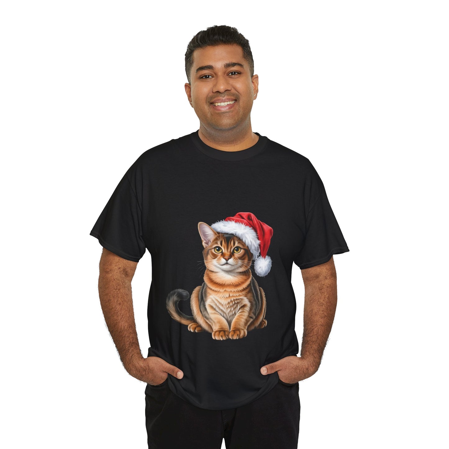 Abyssinian Christmas T-Shirt, Festive Abyssinian Cat Christmas Tee, Cute Pet Lover Shirt, Holiday Apparel, Great Gift for Pet Owners