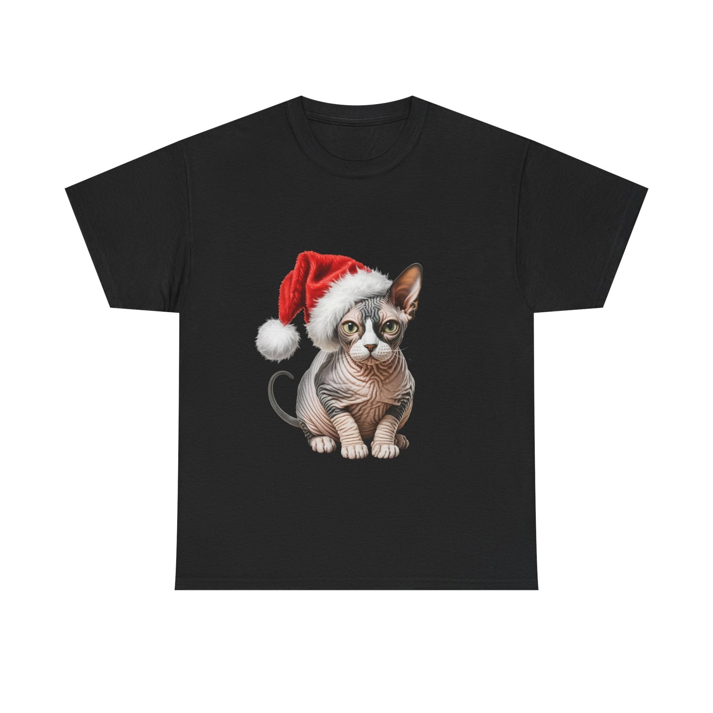 Sphinx Christmas cat T-Shirt, Festive Sphynx Cat Christmas Tee, Cute Pet Lover Shirt, Holiday Apparel, Great Gift for Pet Owners