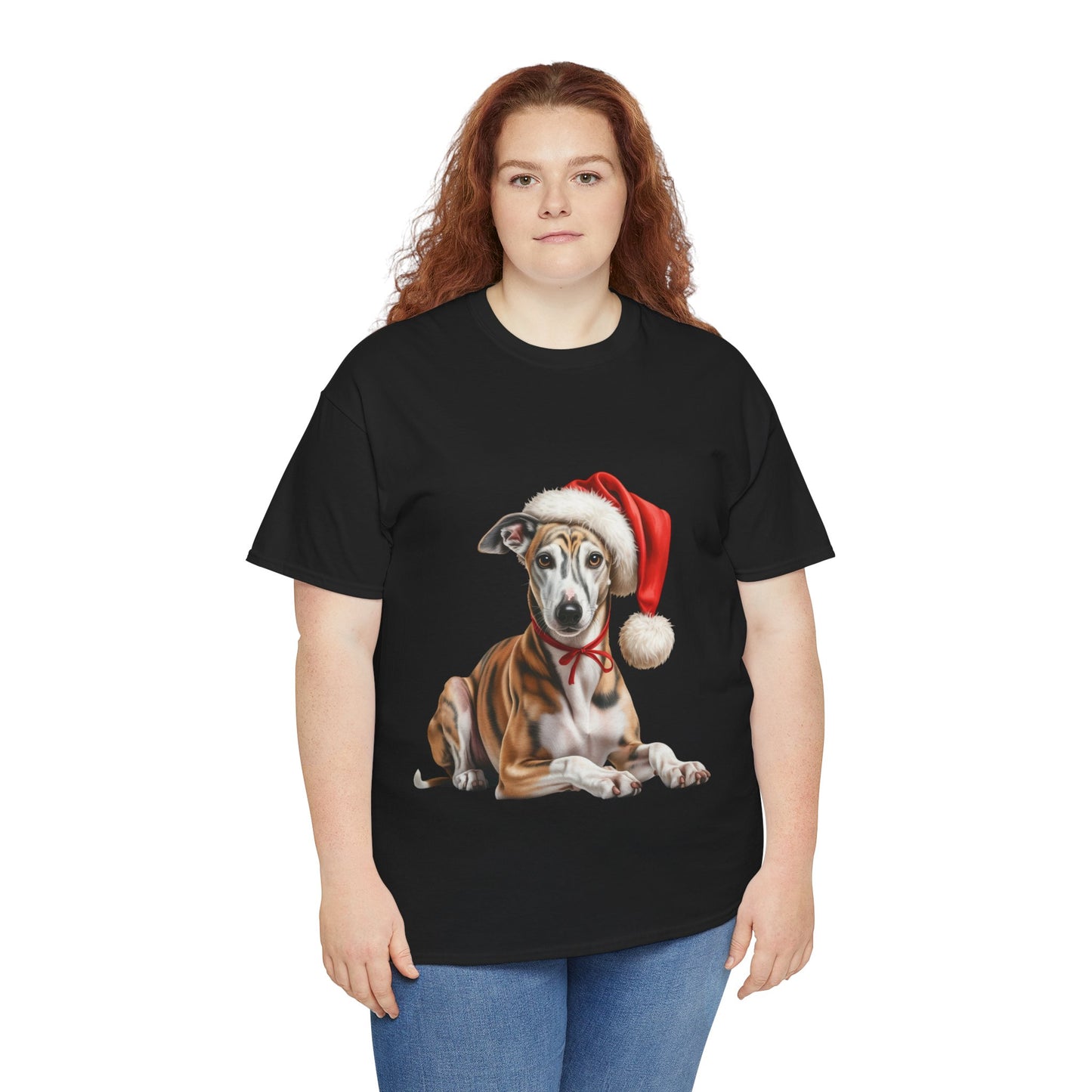 Merry Greyhound-mas T-Shirt, Festive Greyhound Dog Christmas Tee, Cute Pet Lover Shirt, Holiday Apparel, Great Gift for Dog Owners