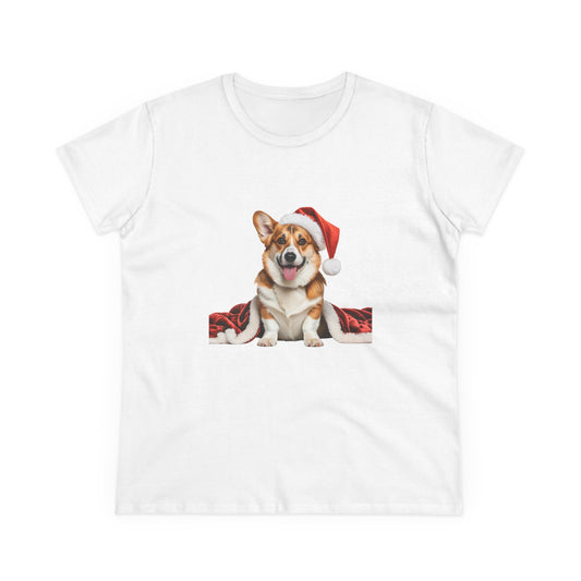 Santa's little Corgi! T-Shirt, Festive Boxer Dog Christmas Tee, Cute Pet Lover Shirt, Holiday Apparel, Great Gift for Dog Owners, Preppy Style Top