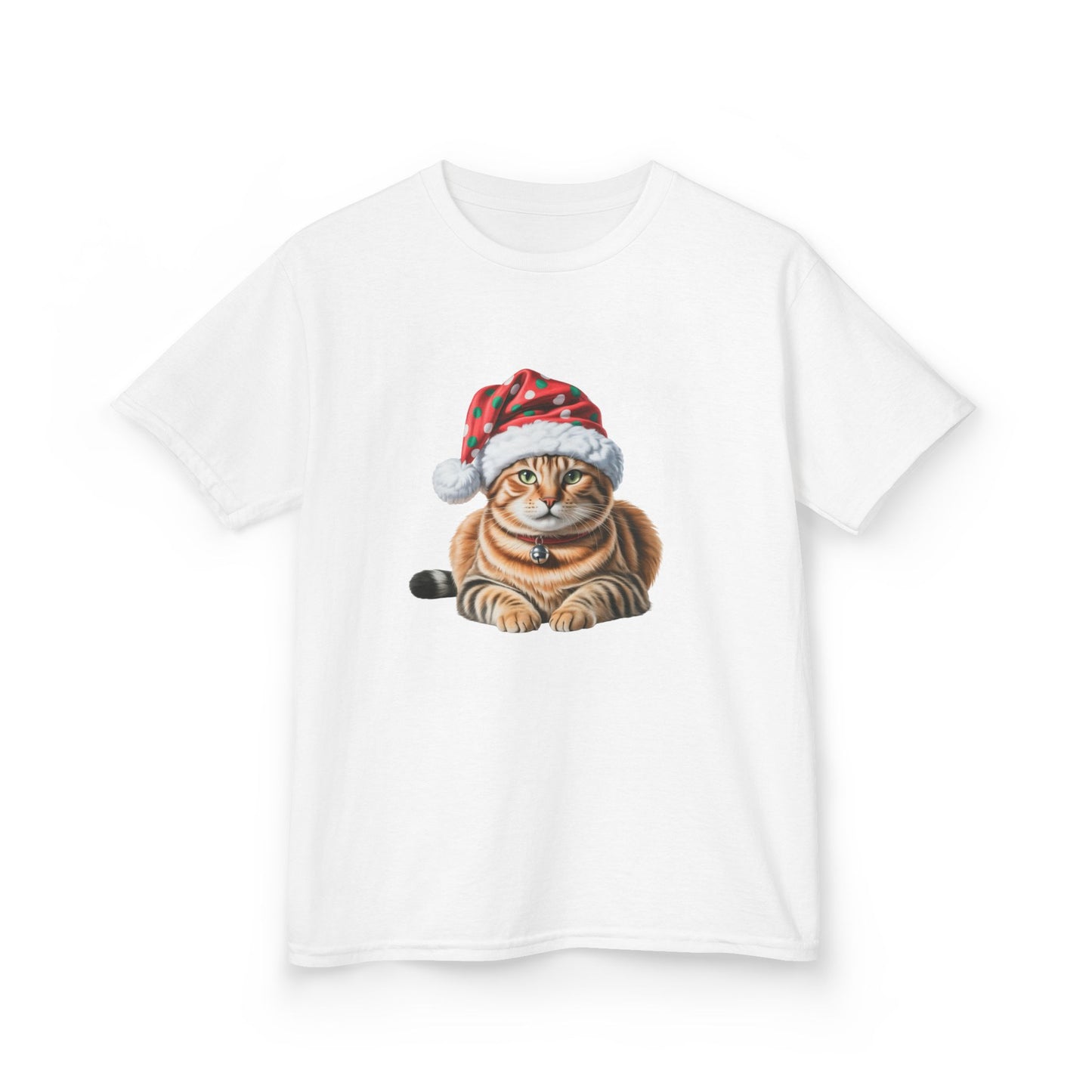 Kids Christmas Cat T-Shirt, Festive Cat Kids Christmas Tee, Cute Pet Lover Shirt, Holiday Apparel, Great Gift for Cat Owners