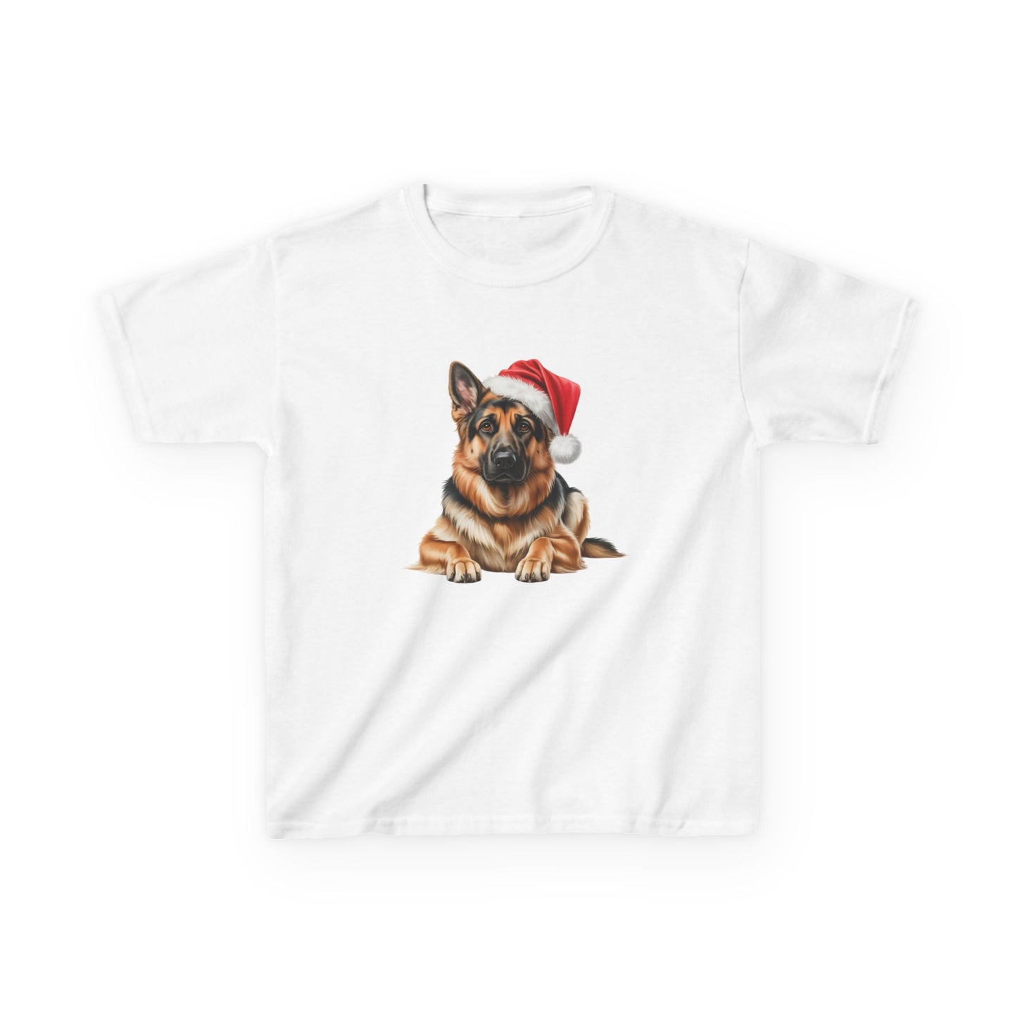 Kids German Shepherd Christmas Dog T-Shirt, Festive German Shepherd Dog Kids Christmas Tee, Cute Pet Lover Shirt, Holiday Apparel, Great Gift for Dog Owners