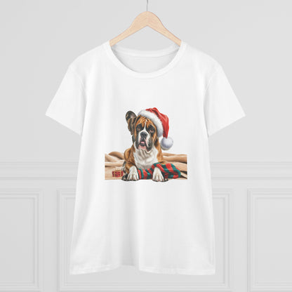 Happy Boxer-y Christmas! T-Shirt, Festive Boxer Dog Christmas Tee, Cute Pet Lover Shirt, Holiday Apparel, Great Gift for Dog Owners, Preppy Style Top