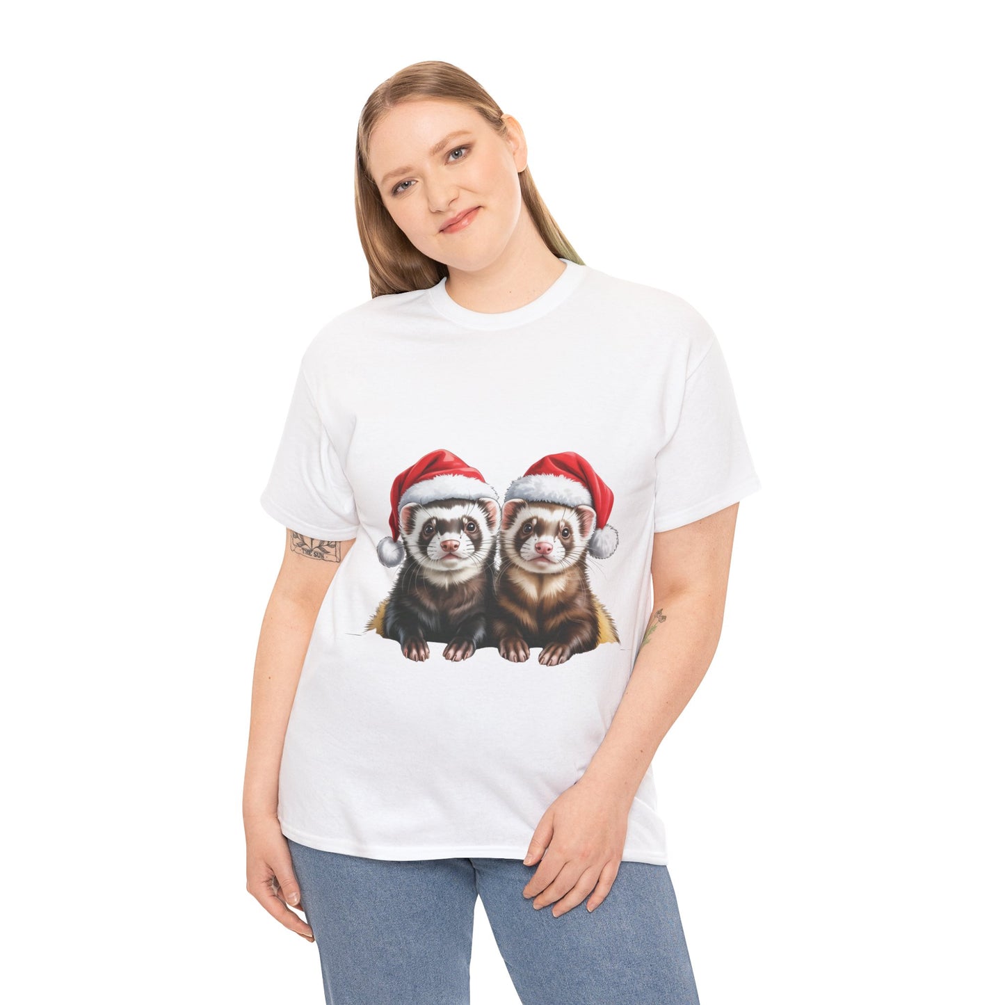 Furry Ferret Friends Christmas T-Shirt, Festive Ferret Christmas Tee, Cute Pet Ferret Lover Shirt, Holiday Apparel, Great Gift for Pet Owners