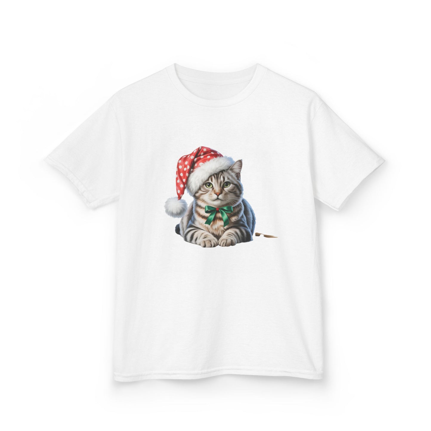 Kids Christmas Cat T-Shirt, Festive Cat Kids Christmas Tee, Cute Pet Lover Shirt, Holiday Apparel, Great Gift for Cat Owners