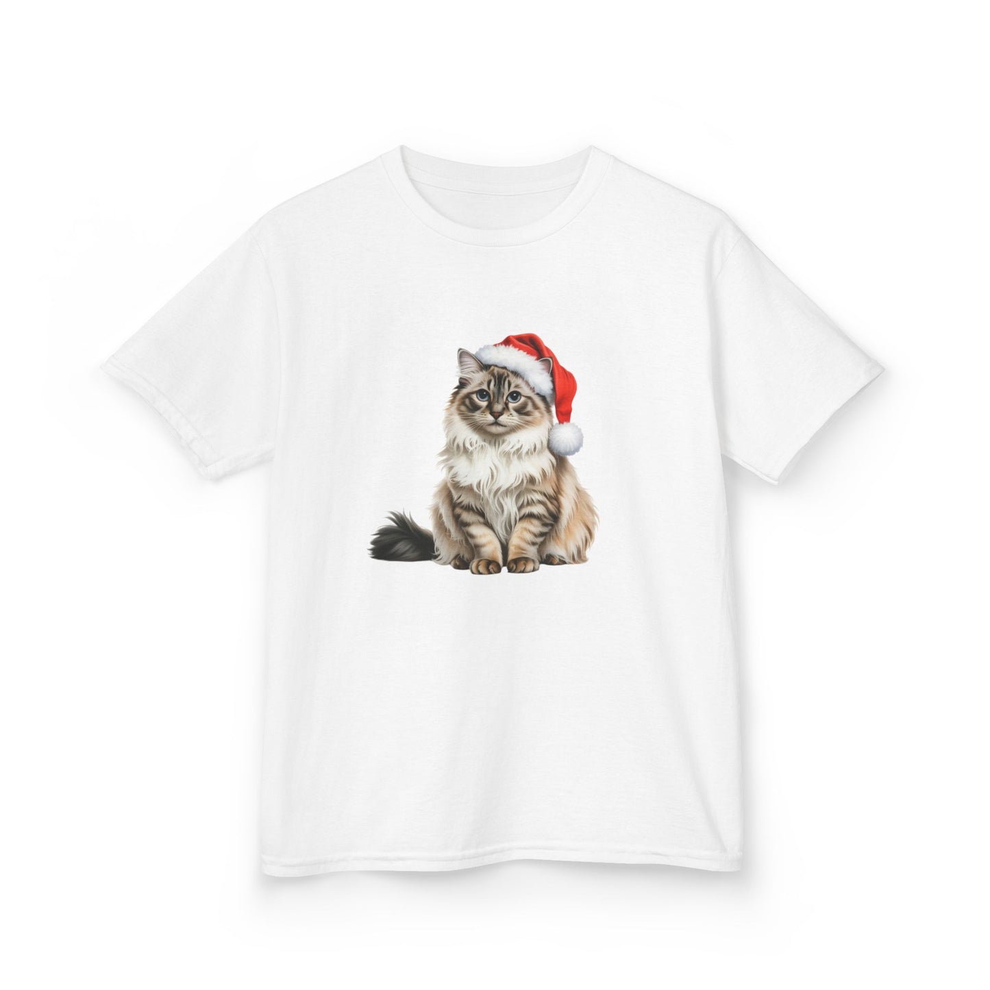 Kids Balinese Cat Christmas cat T-Shirt, Festive Balinese Cat Kids Christmas Tee, Cute Pet Lover Shirt, Holiday Apparel, Great Gift for cat Owners