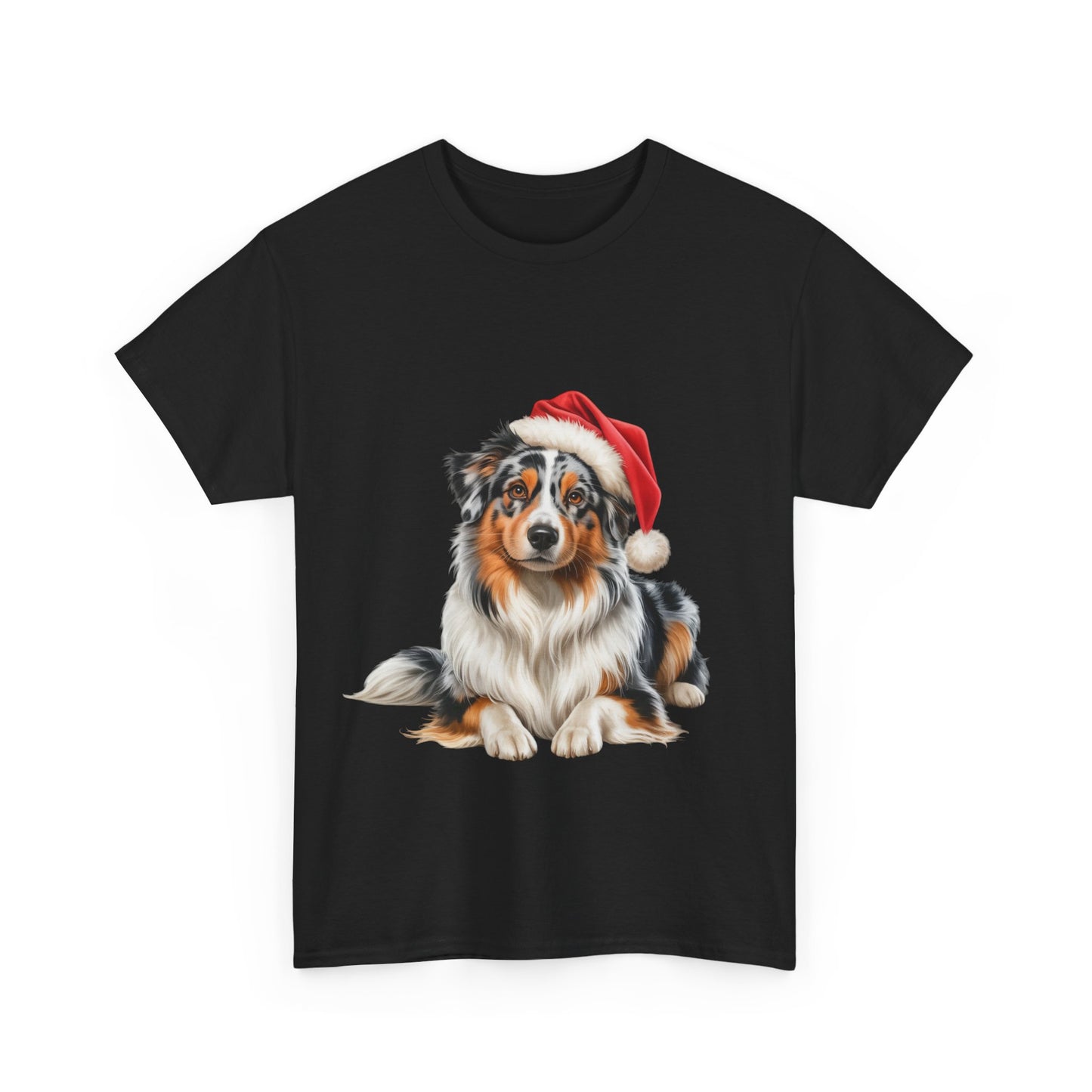 Santa's little Aussie Shepherd T-Shirt, Festive Aussie Shepherd Dog Christmas Tee, Cute Pet Lover Shirt, Holiday Apparel, Great Gift for Dog Owners, Preppy Style Top