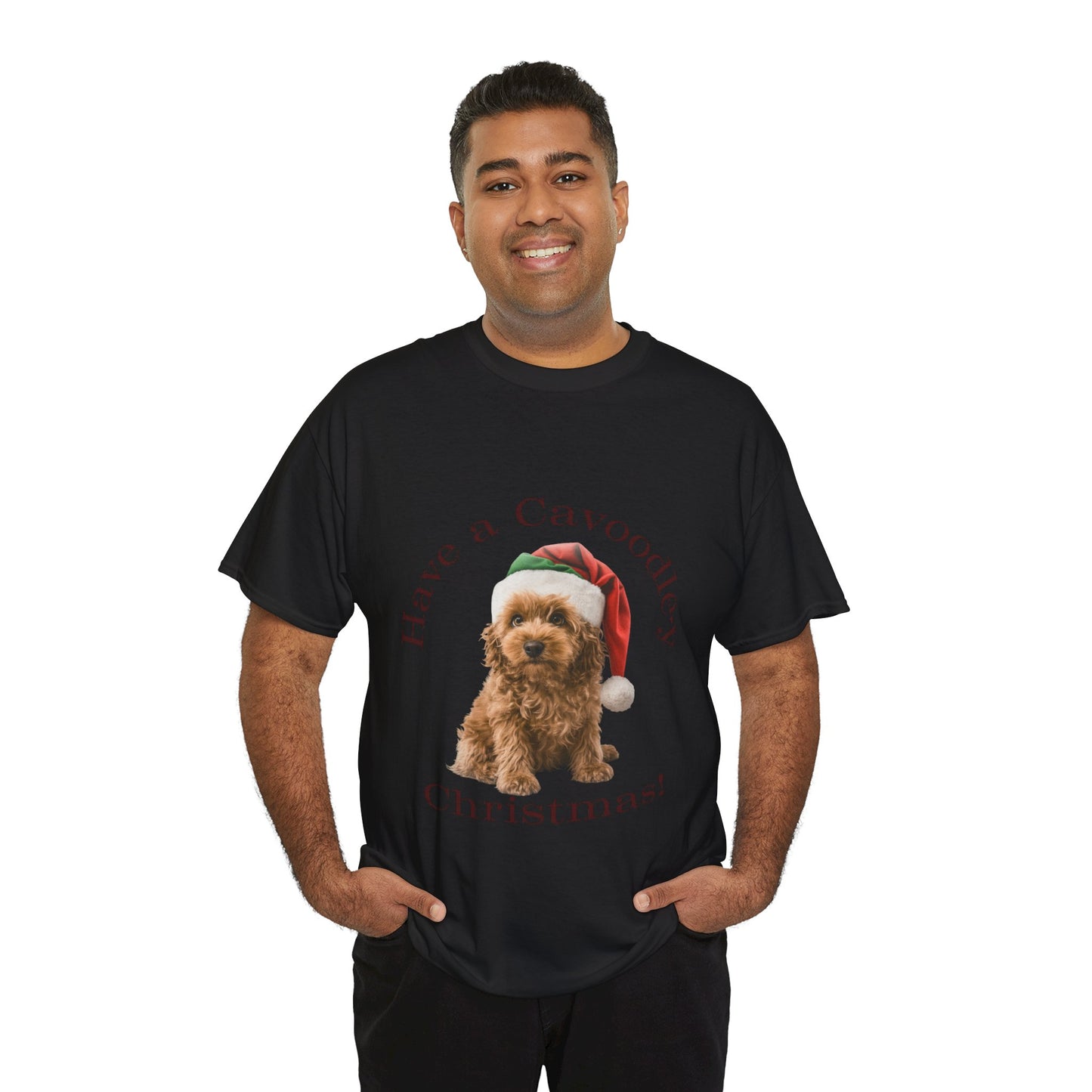 Tan Have a Cavoodle-y Christmas T-Shirt, Festive Cavoodle Dog Christmas Tee, Cute Pet Lover Shirt, Holiday Apparel, Great Gift for Pug Dog Owners, Preppy Style Top