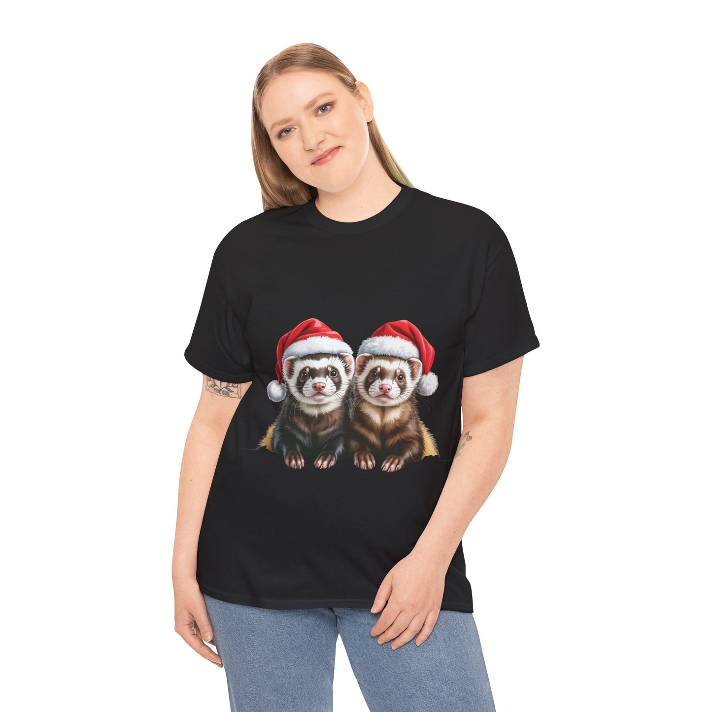 Furry Ferret Friends Christmas T-Shirt, Festive Ferret Christmas Tee, Cute Pet Ferret Lover Shirt, Holiday Apparel, Great Gift for Pet Owners