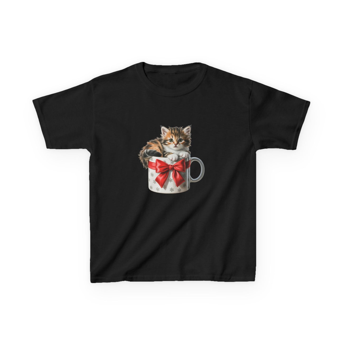 Kids Christmas Cat T-Shirt, Festive Cat Kids Christmas Tee, Cute Pet Lover Shirt, Holiday Apparel, Great Gift for Cat Owners