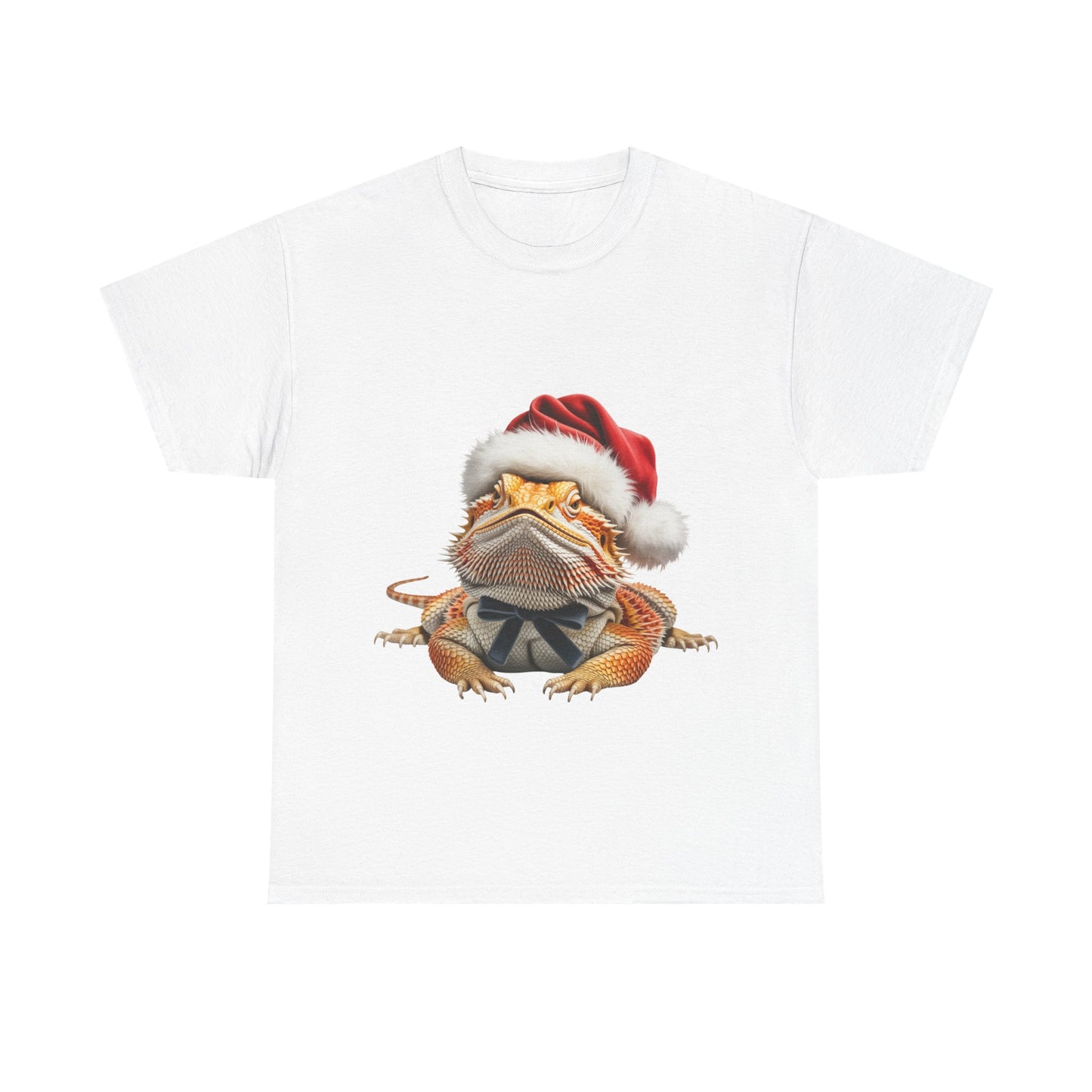 Christmas Bearded Dragon T-Shirt – Holiday Reptile Lover Tee, Festive Lizard Shirt, Cute Bearded Dragon Xmas Gift, Nature Lover Apparel, Holiday Exotic Pet Shirt for Bearded Dragon Lovers