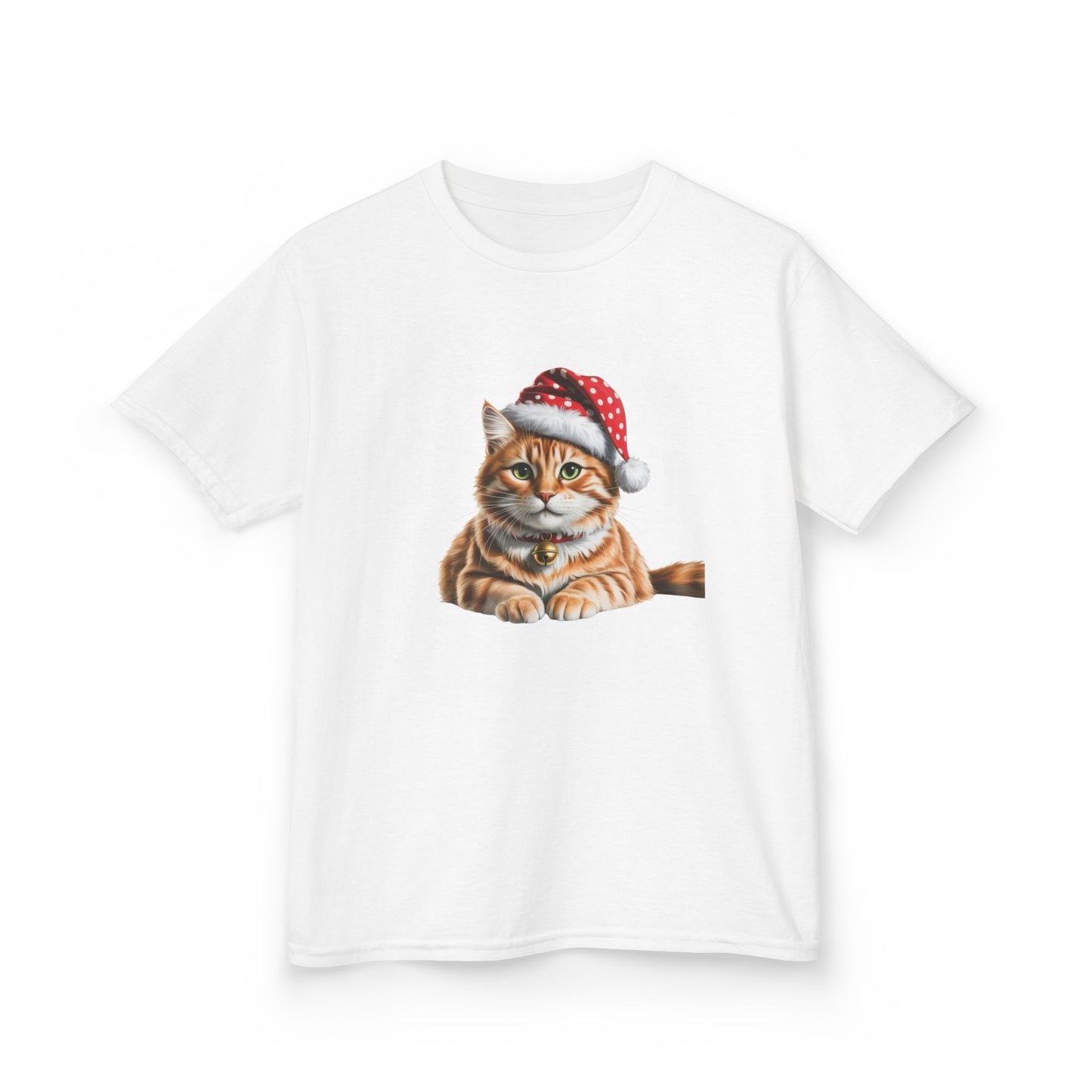 Kids Christmas Cat T-Shirt, Festive Cat Kids Christmas Tee, Cute Pet Lover Shirt, Holiday Apparel, Great Gift for Cat Owners