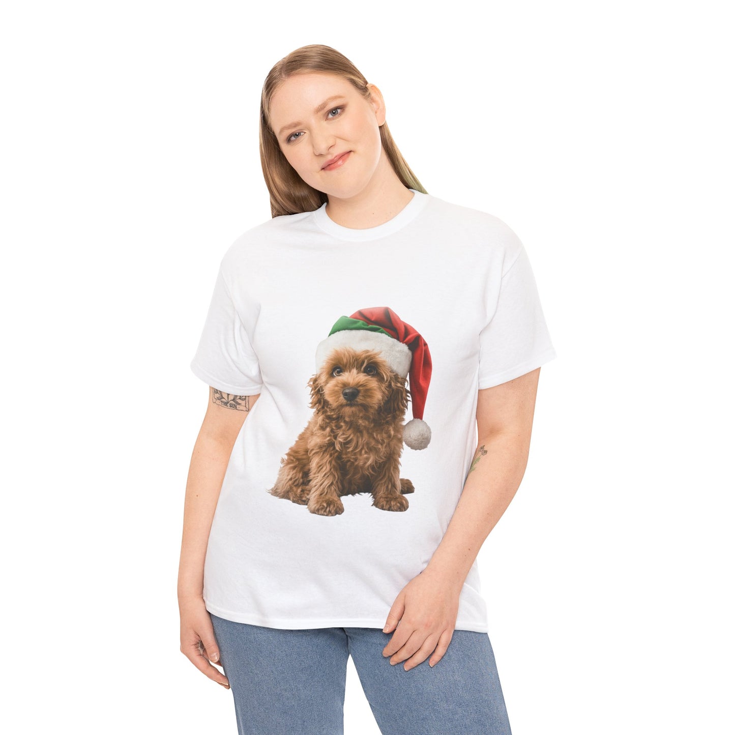 Tan Cavoodle dog Christmas! T-Shirt, Festive Cavoodle Christmas Tee, Cute Pet Lover Shirt, Holiday Apparel, Great Gift for Dog Owners, Preppy Style Top