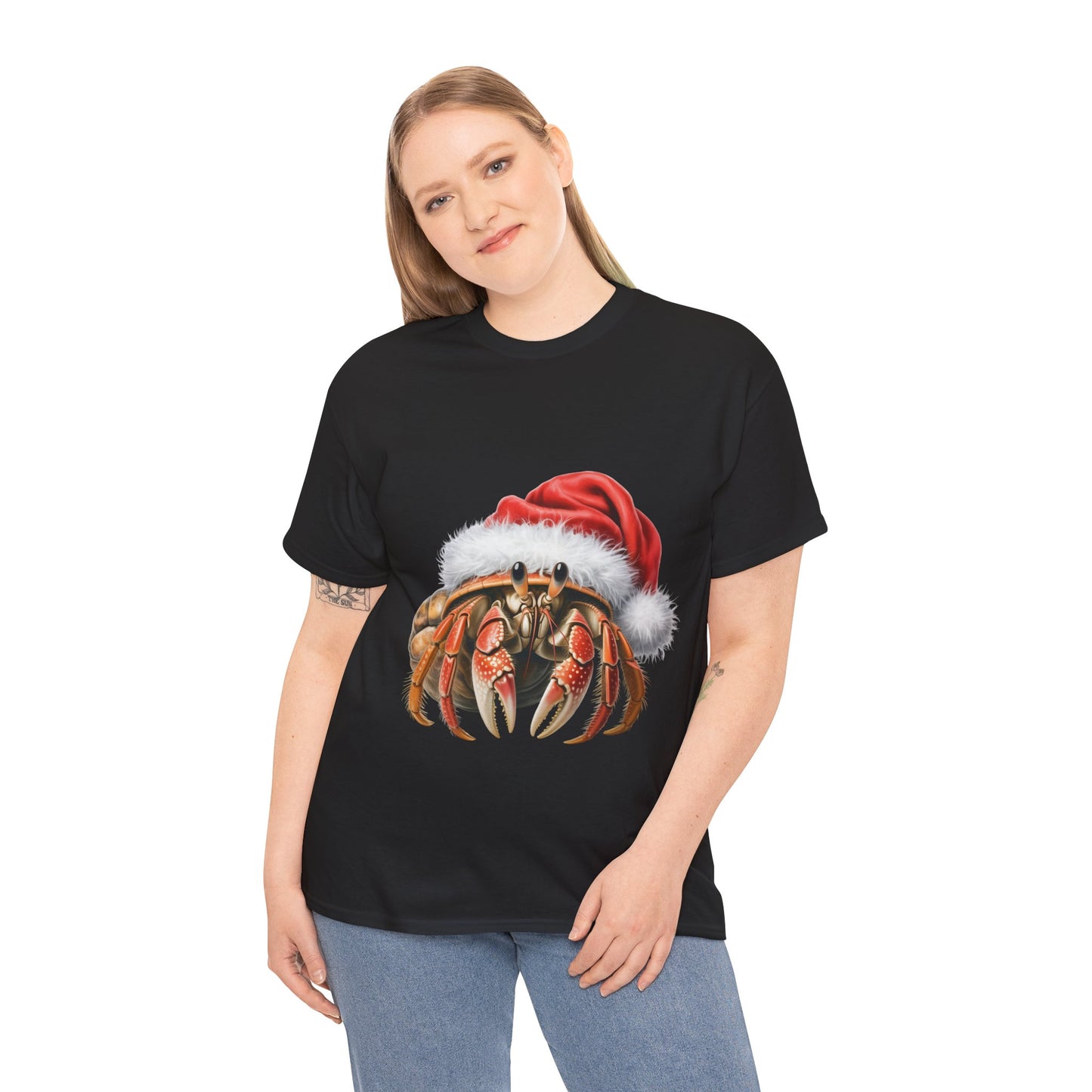 Christmas Hermit Crab T-Shirt – Holiday Crab Lover Tee, Festive Beach Creature Shirt, Cute Hermit Crab Xmas Gift, Nature Lover Apparel, Holiday Coastal Pet Shirt for Hermit Crab Lovers