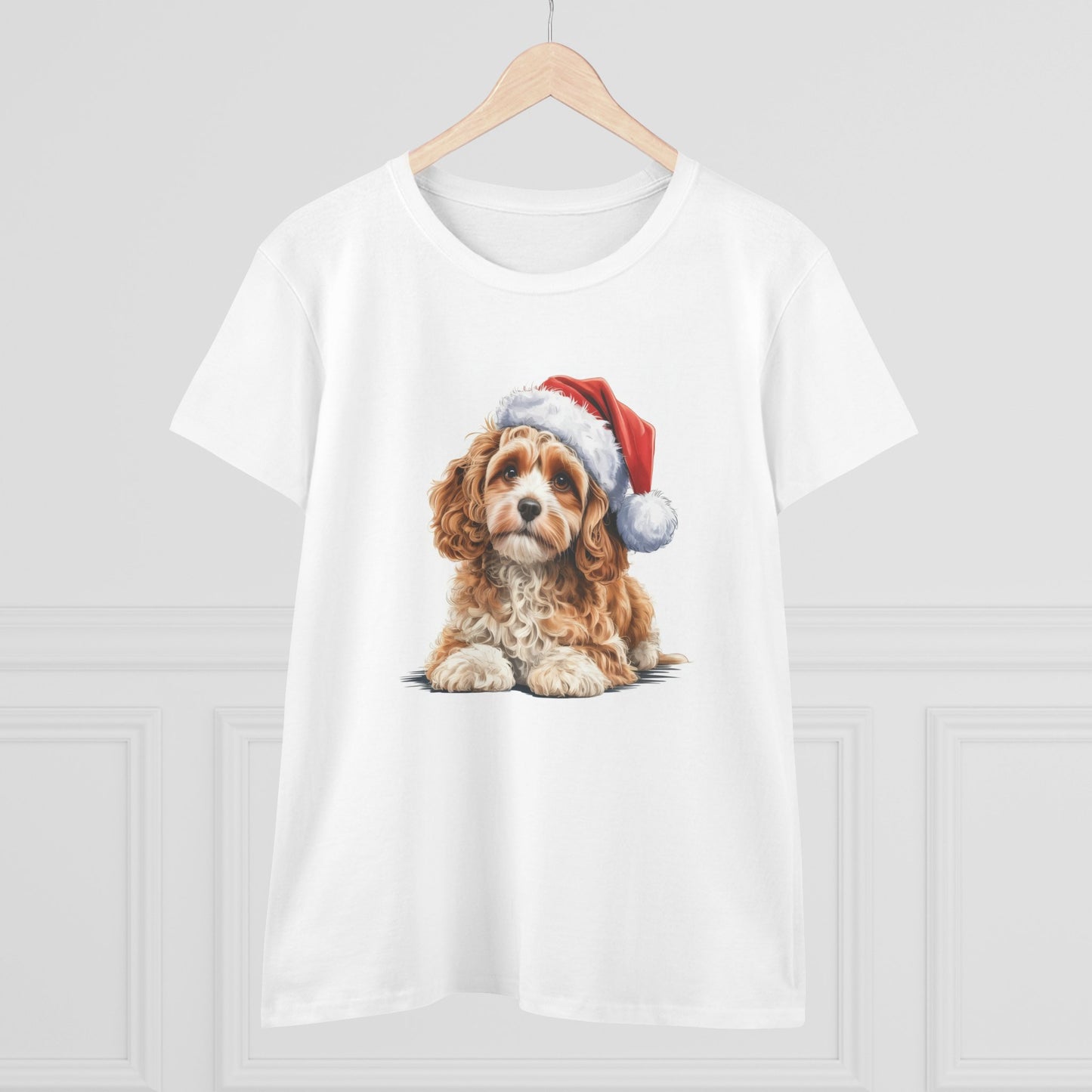 Cavoodle Christmas T-Shirt, Festive Dog Graphic Tee, Holiday Shirt, Christmas Apparel, Gift for Dog Lovers, Cute Pet Tee, Comfortable Casual Wear