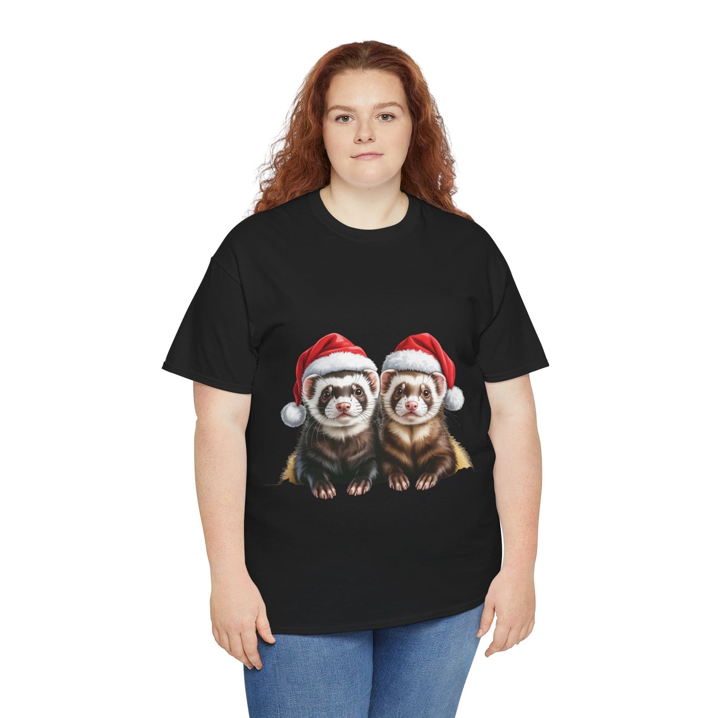 Furry Ferret Friends Christmas T-Shirt, Festive Ferret Christmas Tee, Cute Pet Ferret Lover Shirt, Holiday Apparel, Great Gift for Pet Owners
