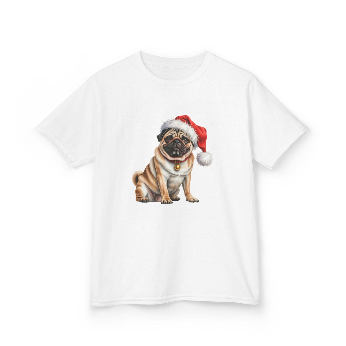 Kids Pug Christmas Dog T-Shirt, Festive Pug Dog Kids Christmas Tee, Cute Pet Lover Shirt, Holiday Apparel, Great Gift for Dog Owners