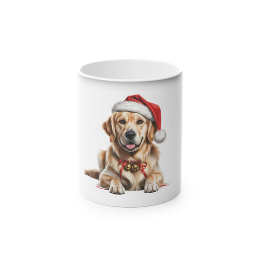 Happy Golden-mas Magic Mug - Christmas Gift for Dog Lovers, Pet Mug, Holiday Decor, Cute Coffee Cup, Seasonal Present