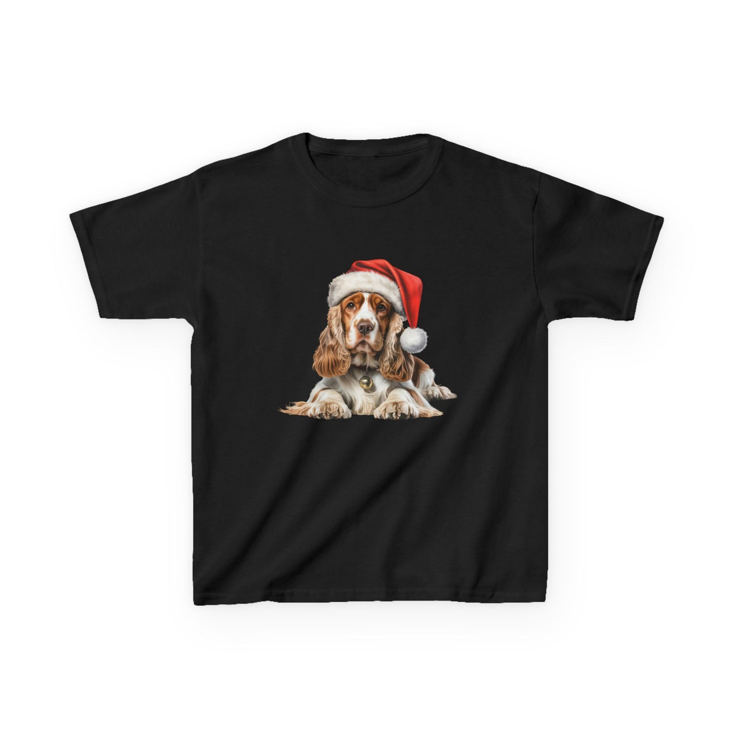 Kids Cocker Spaniel Christmas Dog T-Shirt, Festive Cocker Spaniel Dog Kids Christmas Tee, Cute Pet Lover Shirt, Holiday Apparel, Great Gift for Dog Owners