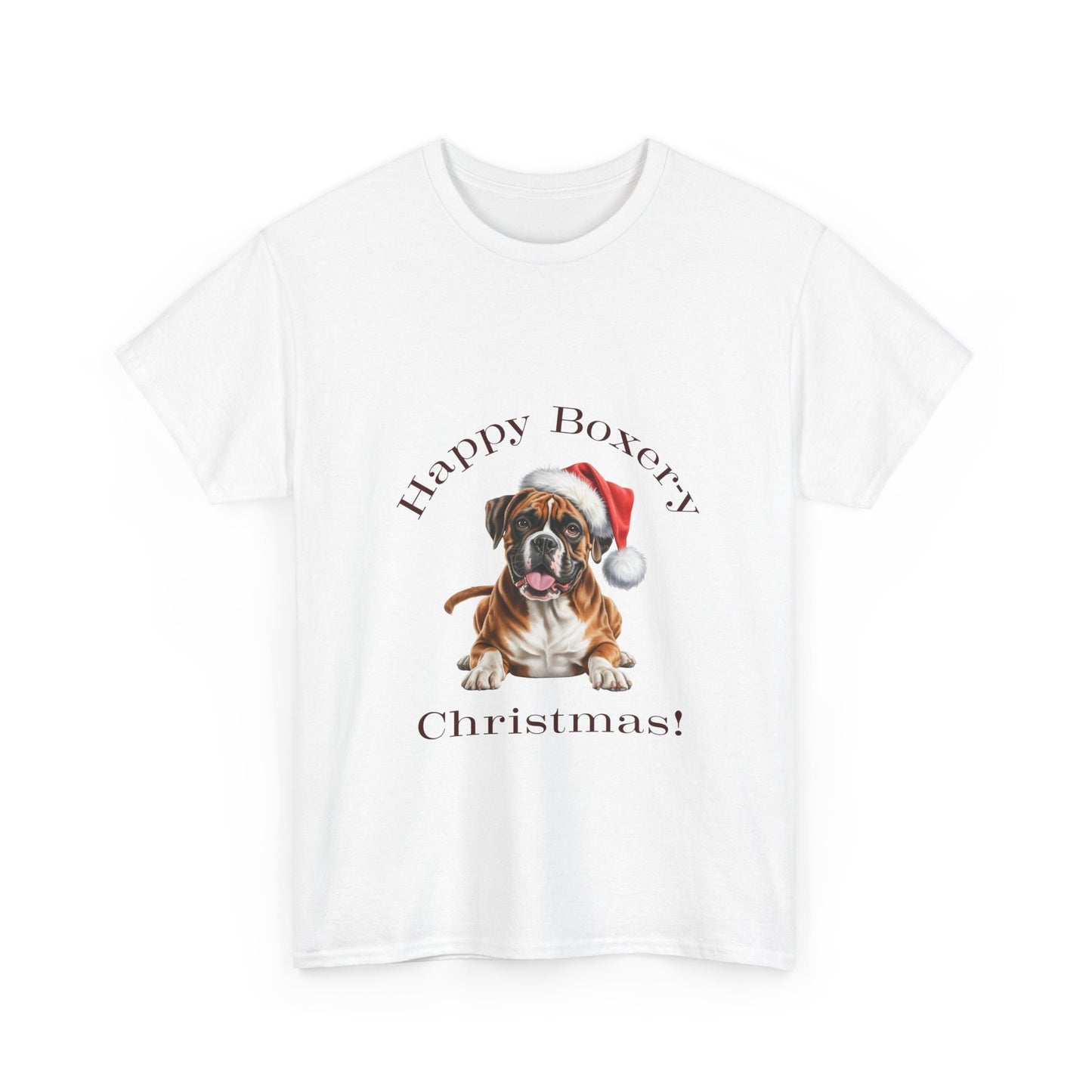 Happy Boxer-y Christmas T-Shirt, Festive Boxer Dog Christmas Tee, Cute Pet Lover Shirt, Holiday Apparel, Great Gift for Dog Owners